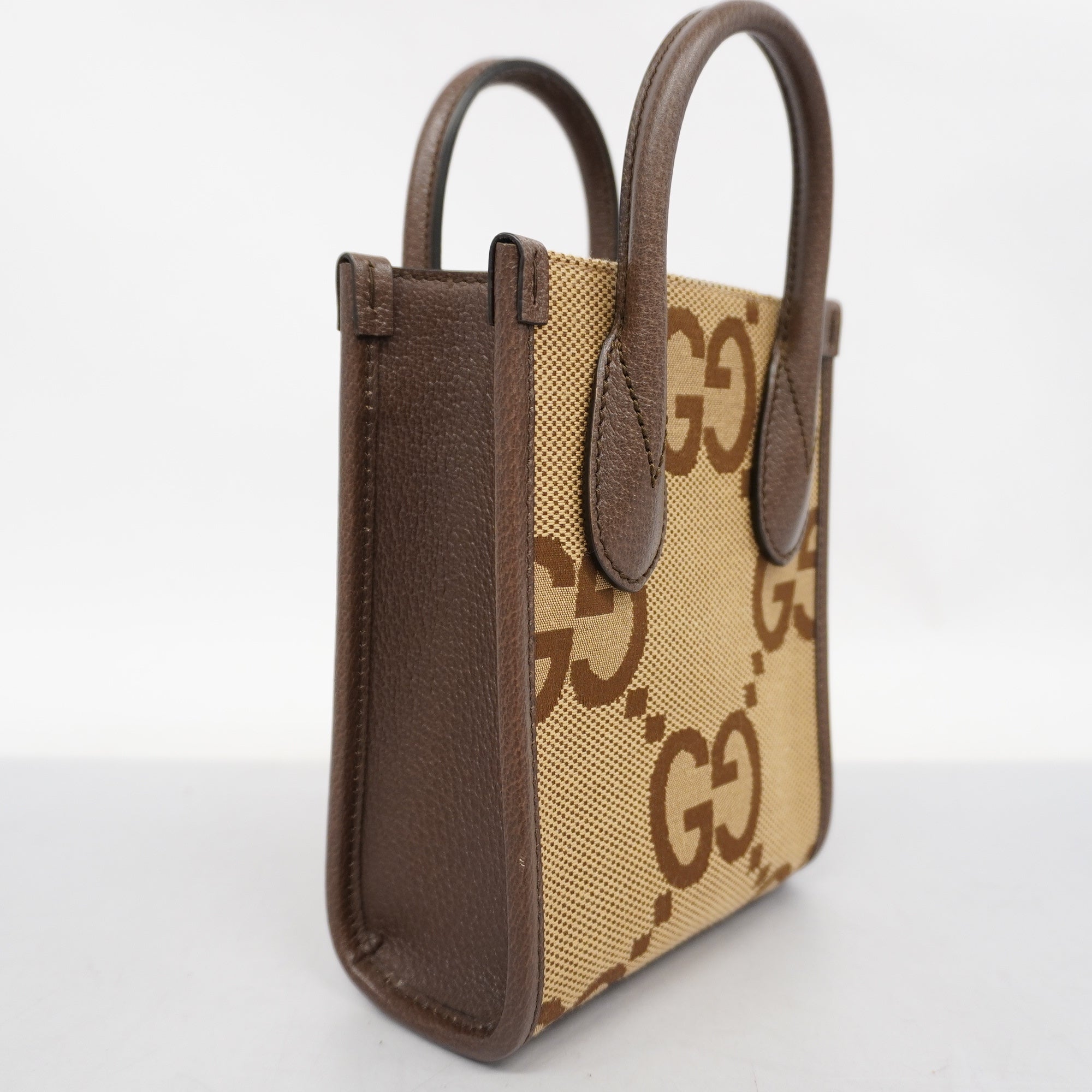 Gucci 2way Bag Jumbo GG 699406 Women's Canvas,Leather HandBag,Shoulder Bag