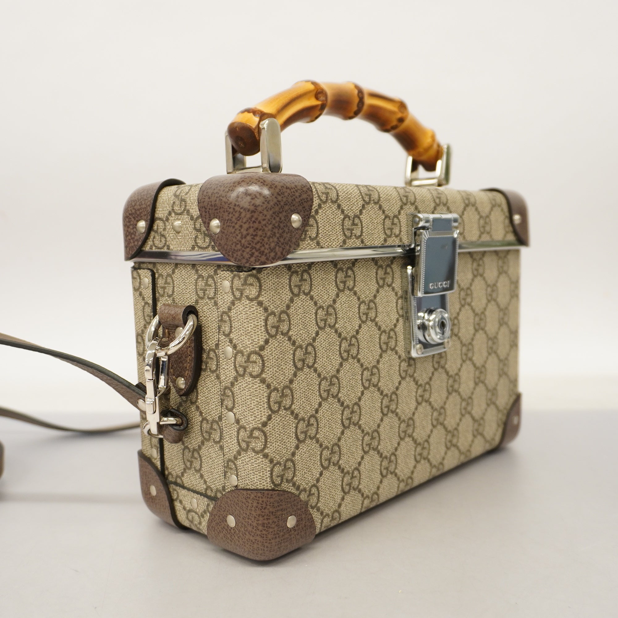 Gucci Bamboo 2WAY Bag 533623 Women's GG Supreme,Leather HandBag,Shoulder