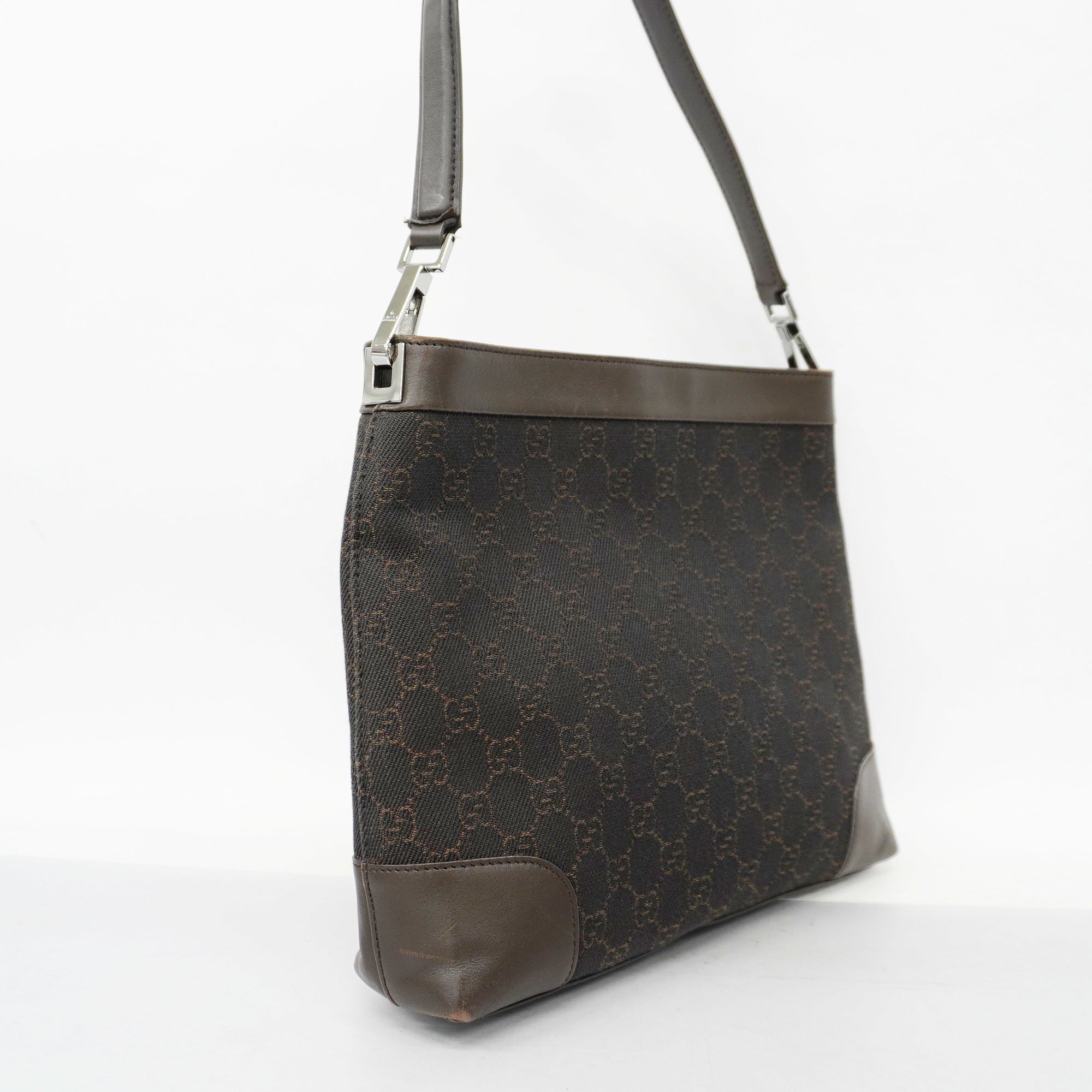 Gucci GG Canvas Shoulder Bag 143745 Women's Shoulder Bag Brown