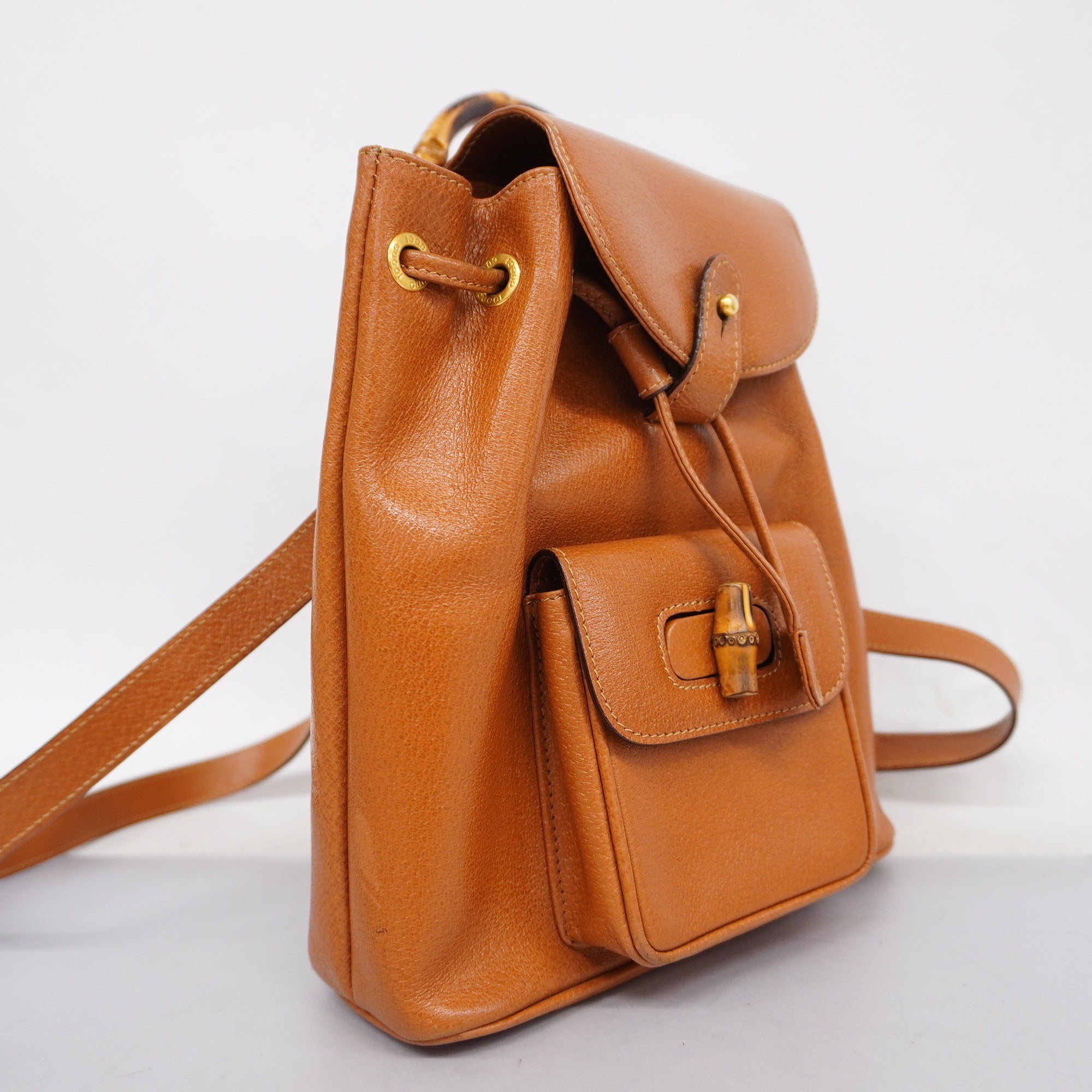 Gucci Bamboo Rucksack 003 1705 0030 Women's Leather Backpack Brown
