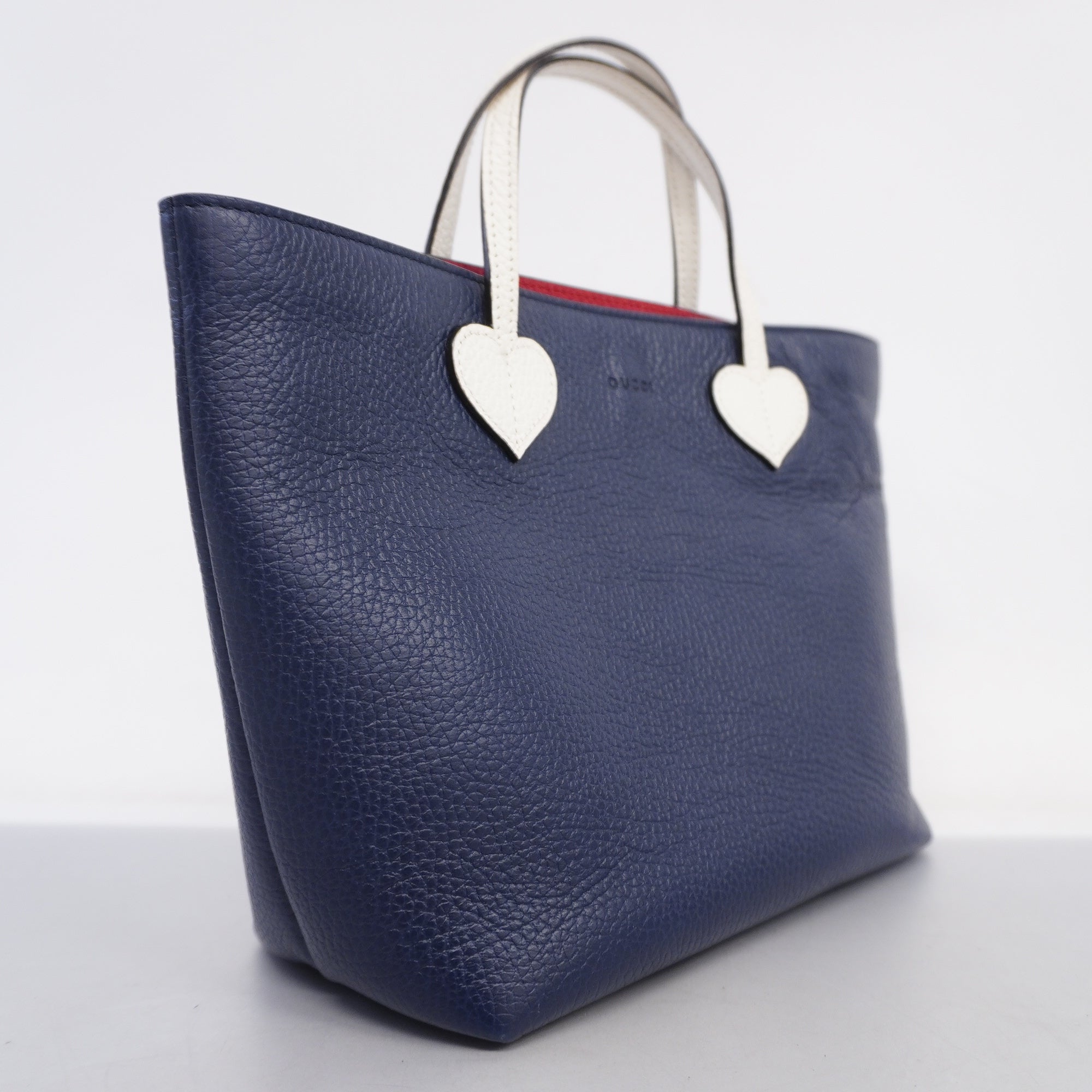 Gucci Children 457195 Leather HandBag Navy,White