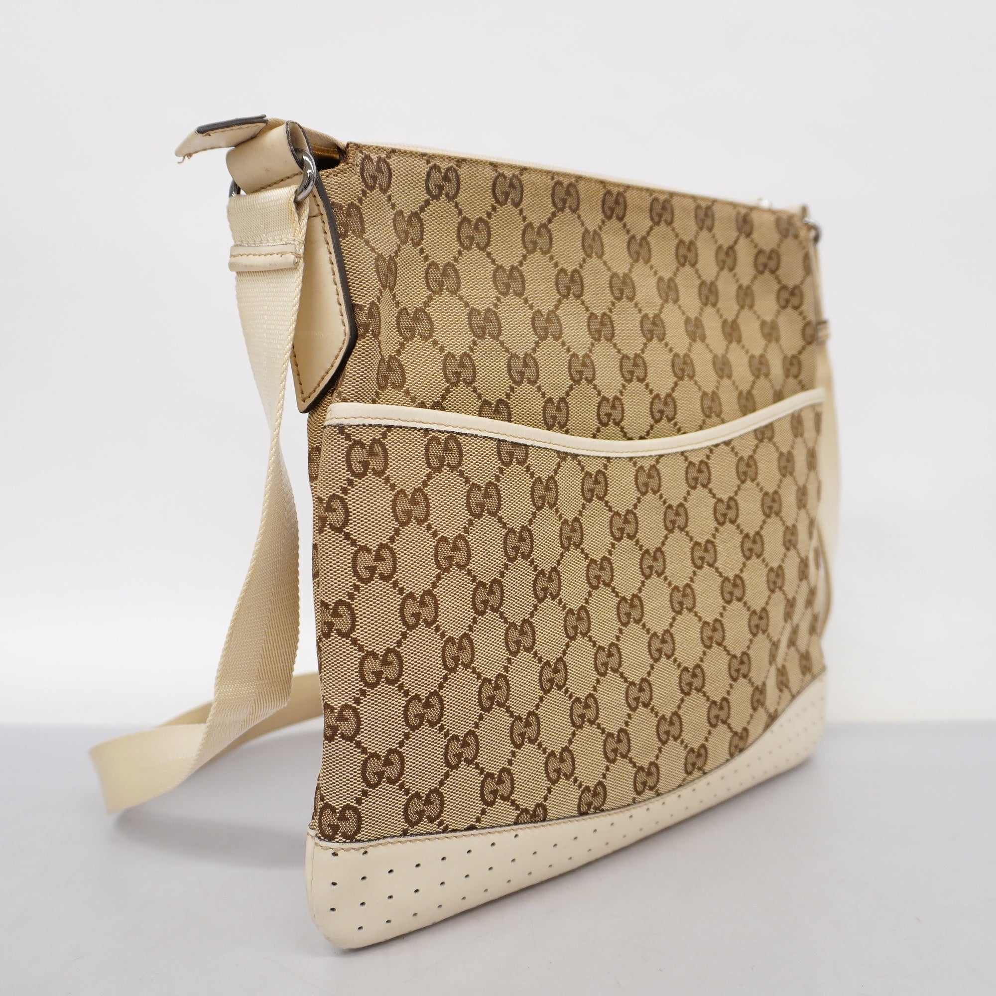 Gucci GG Canvas Shoulder Bag 145857 Women's Shoulder Bag Beige,Ivory