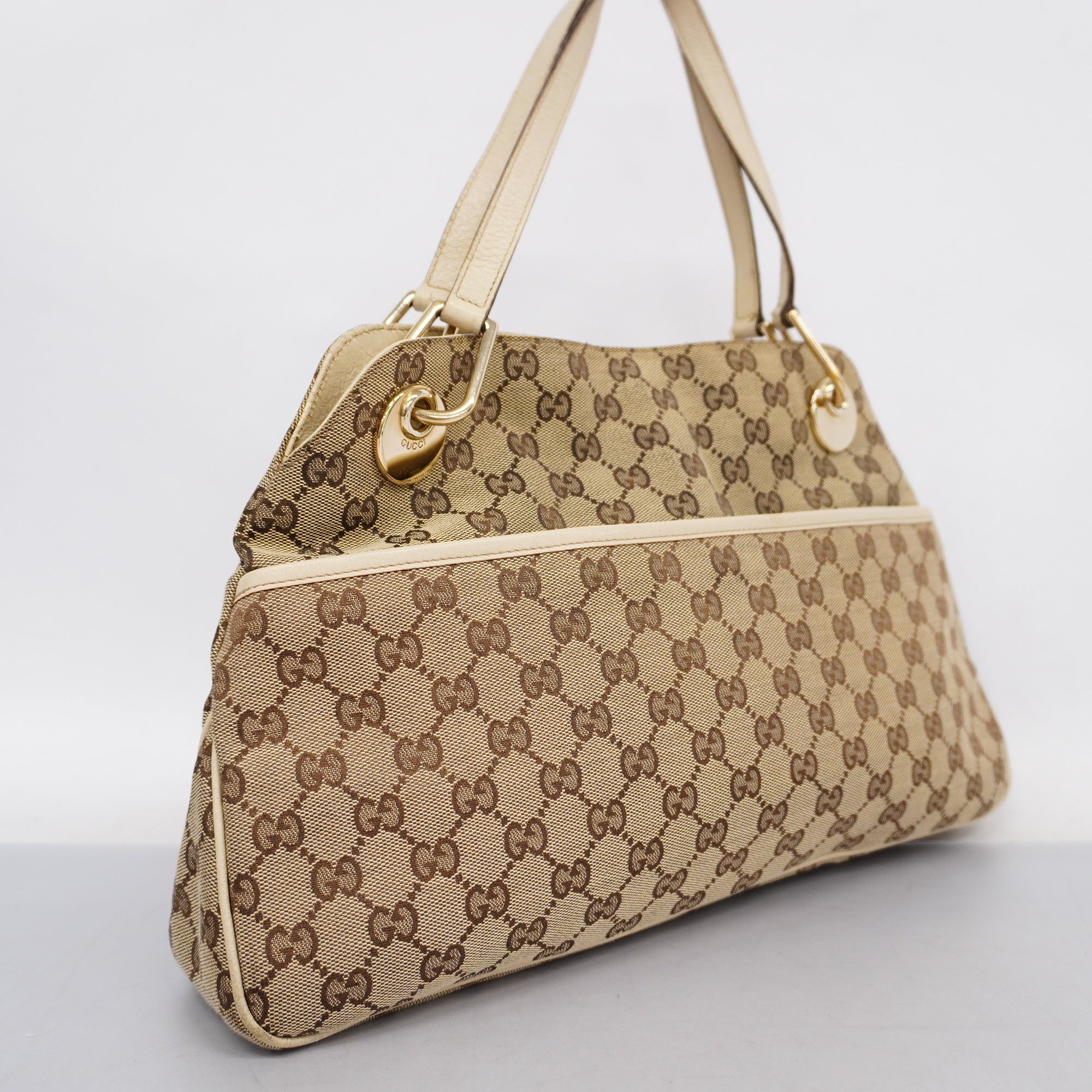 Gucci GG Canvas HandBag 121023 Women's HandBag Beige,Ivory