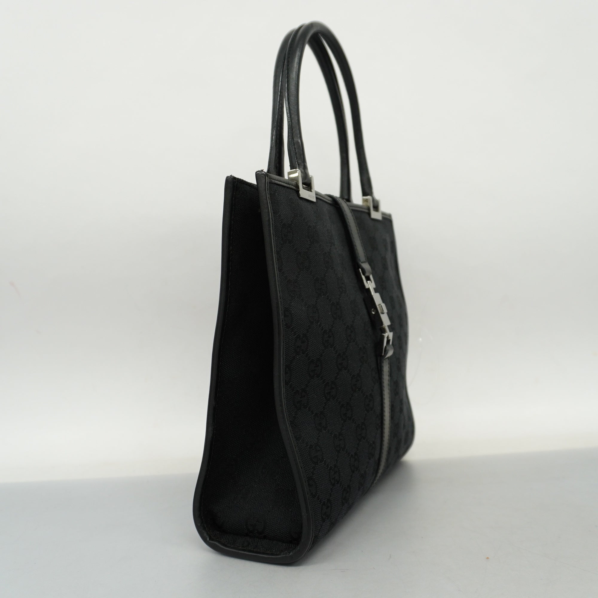 Gucci Jackie HandBag 002 1065 Women's GG Canvas Black