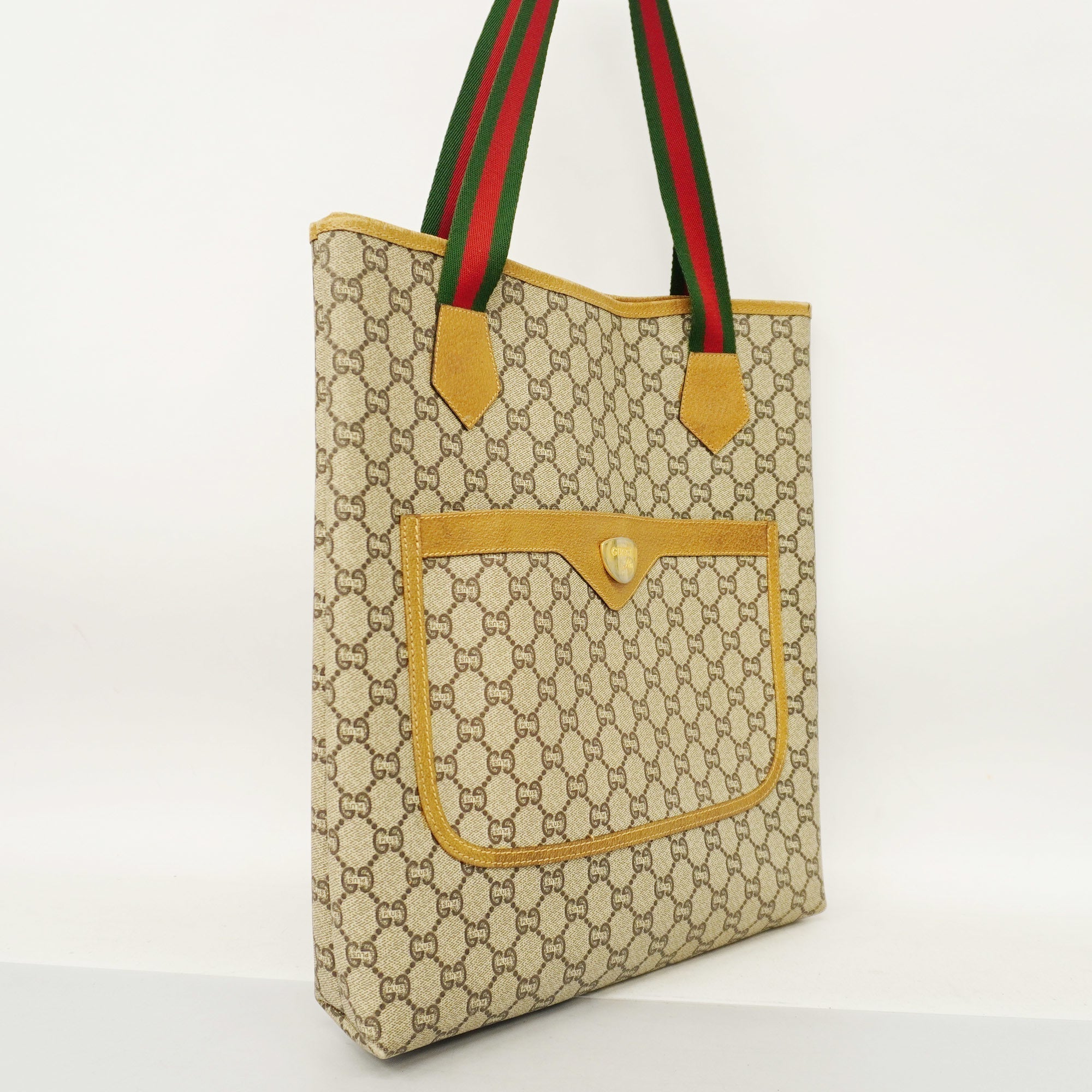 Gucci Plus Women's PVC,Leather Tote Bag Beige