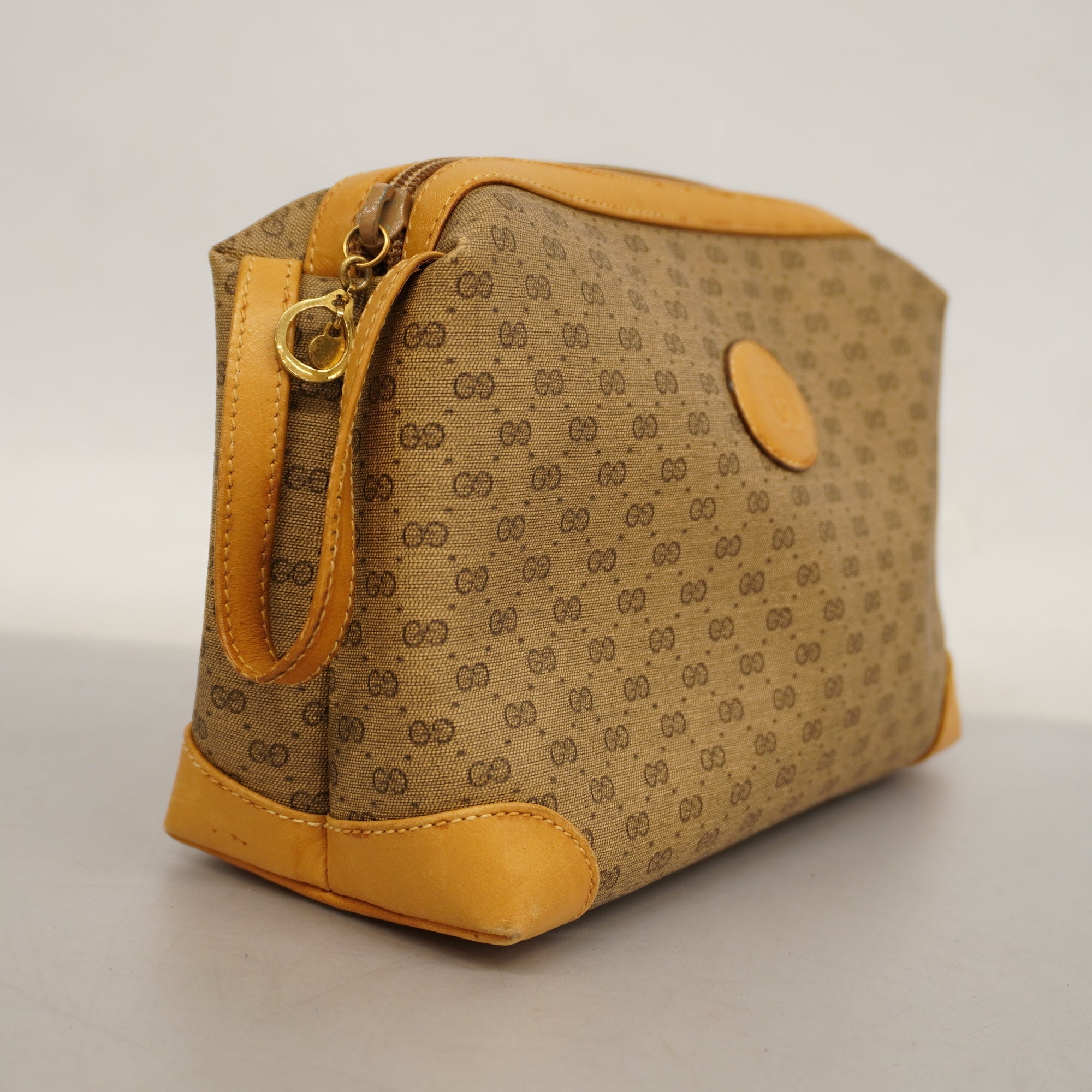 Gucci Micro GG Micro GG Women's Leather Pouch Beige