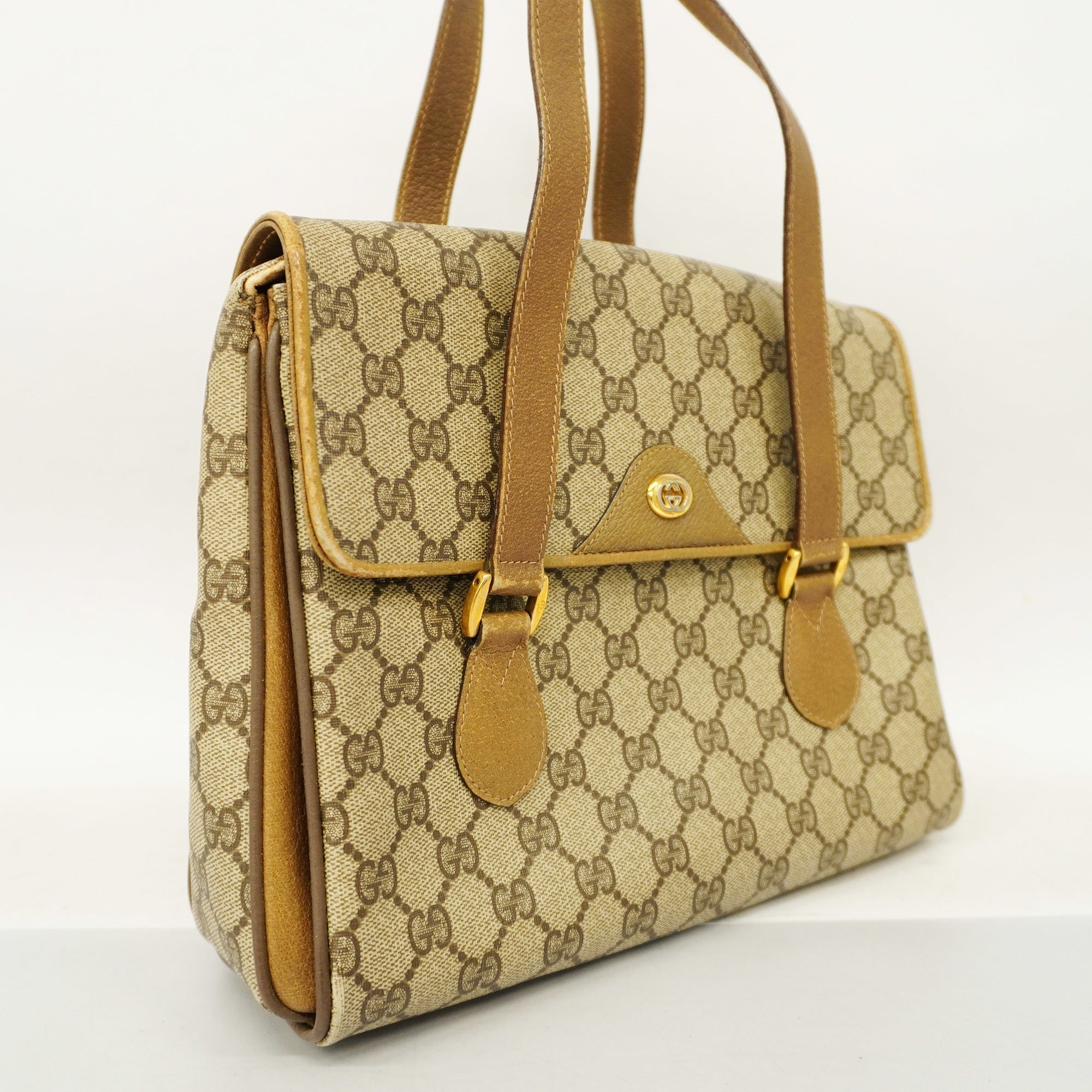 Gucci HandBag 116 02 080 Women's GG Supreme HandBag Beige