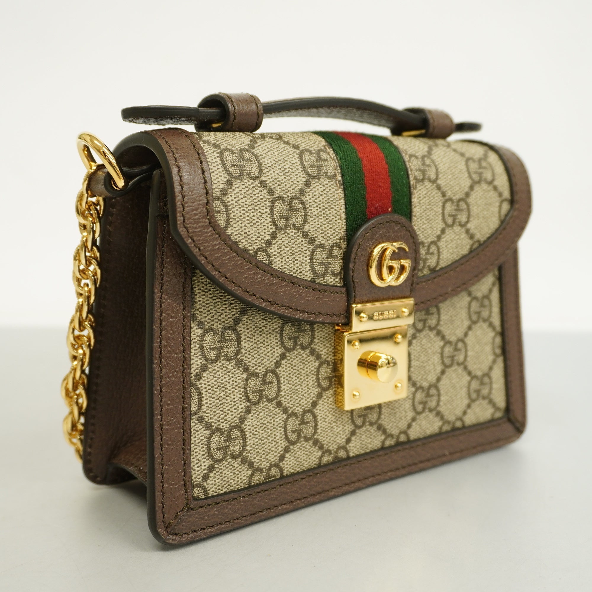 Gucci Sherry Line Shoulder Bag 98 02 004 Women's GG Supreme,Leather