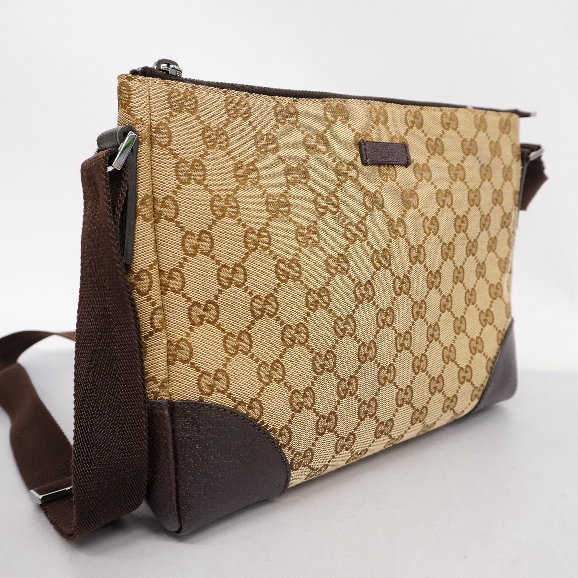 Gucci Shoulder Bag 114273 Women's GG Canvas Shoulder Bag Beige,Brown