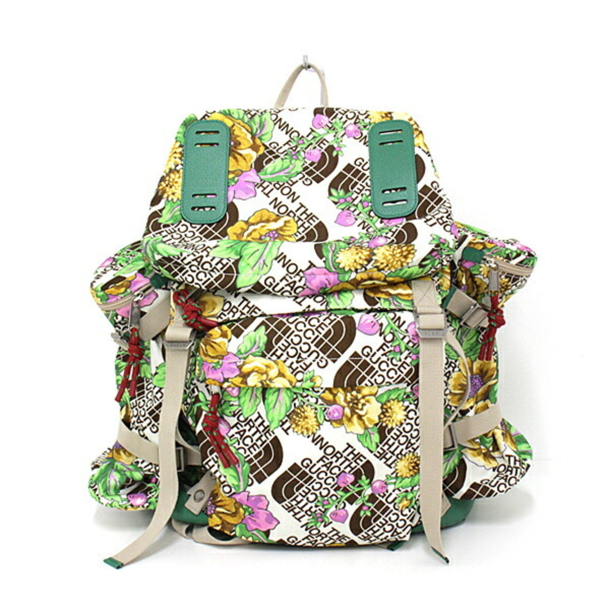 Gucci North Face collaboration Gucci The large floral backpack 650294 green flower