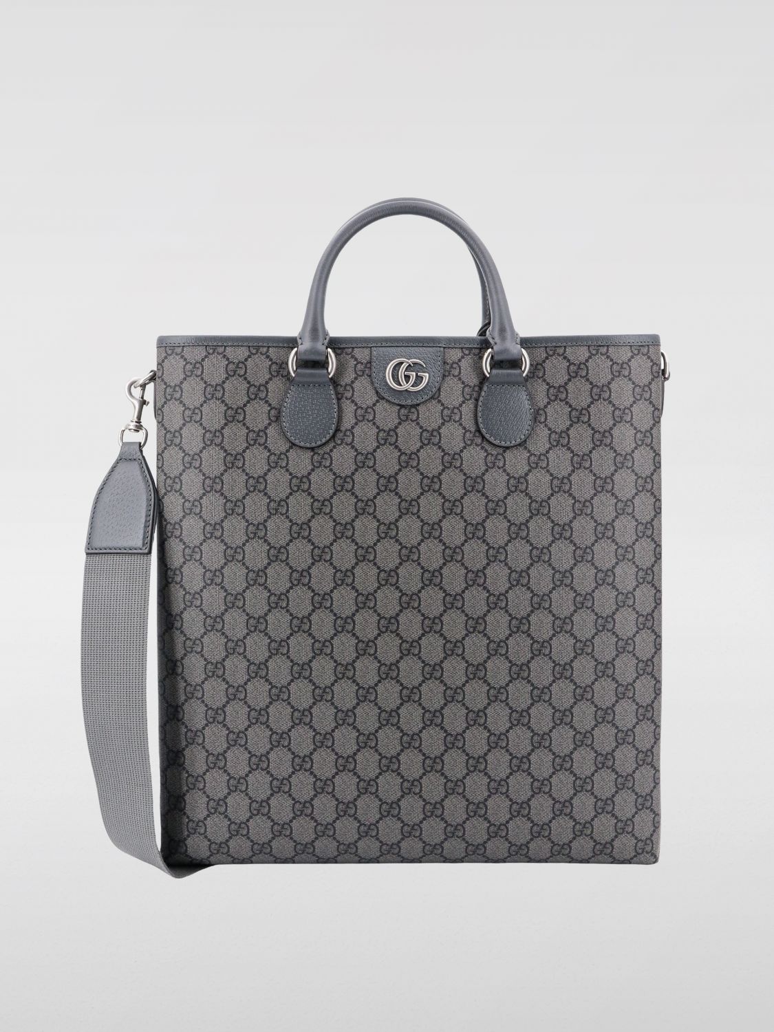 GUCCI Authentic Ophidia Medium GG Tote Bag Grey, Gucci Bags Men Grey Men