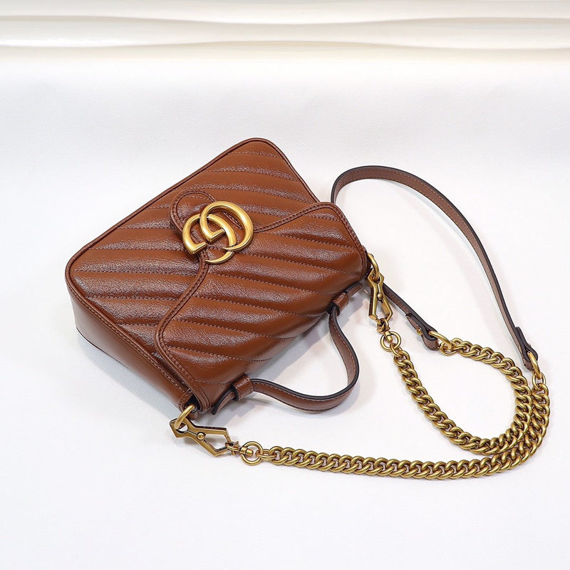 Gucci GG Marmont Chain Wallet Diagonal Quilted Leather Min, Gucci Bags
