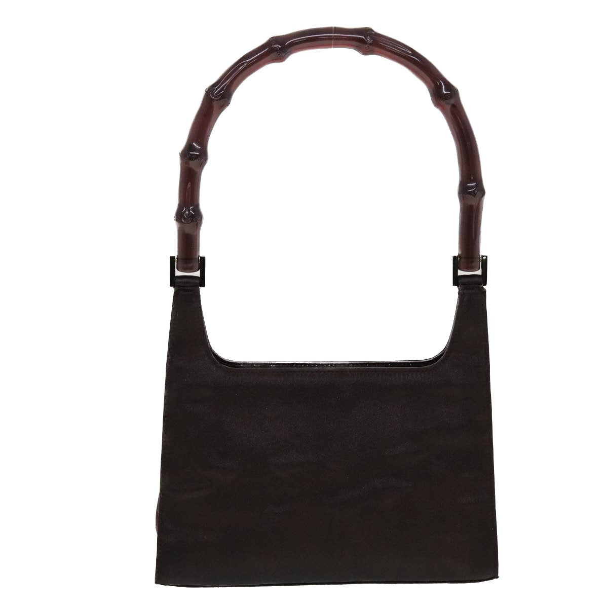 Gucci Bamboo Shoulder Bag Satin Purple 000.0822 bs5803