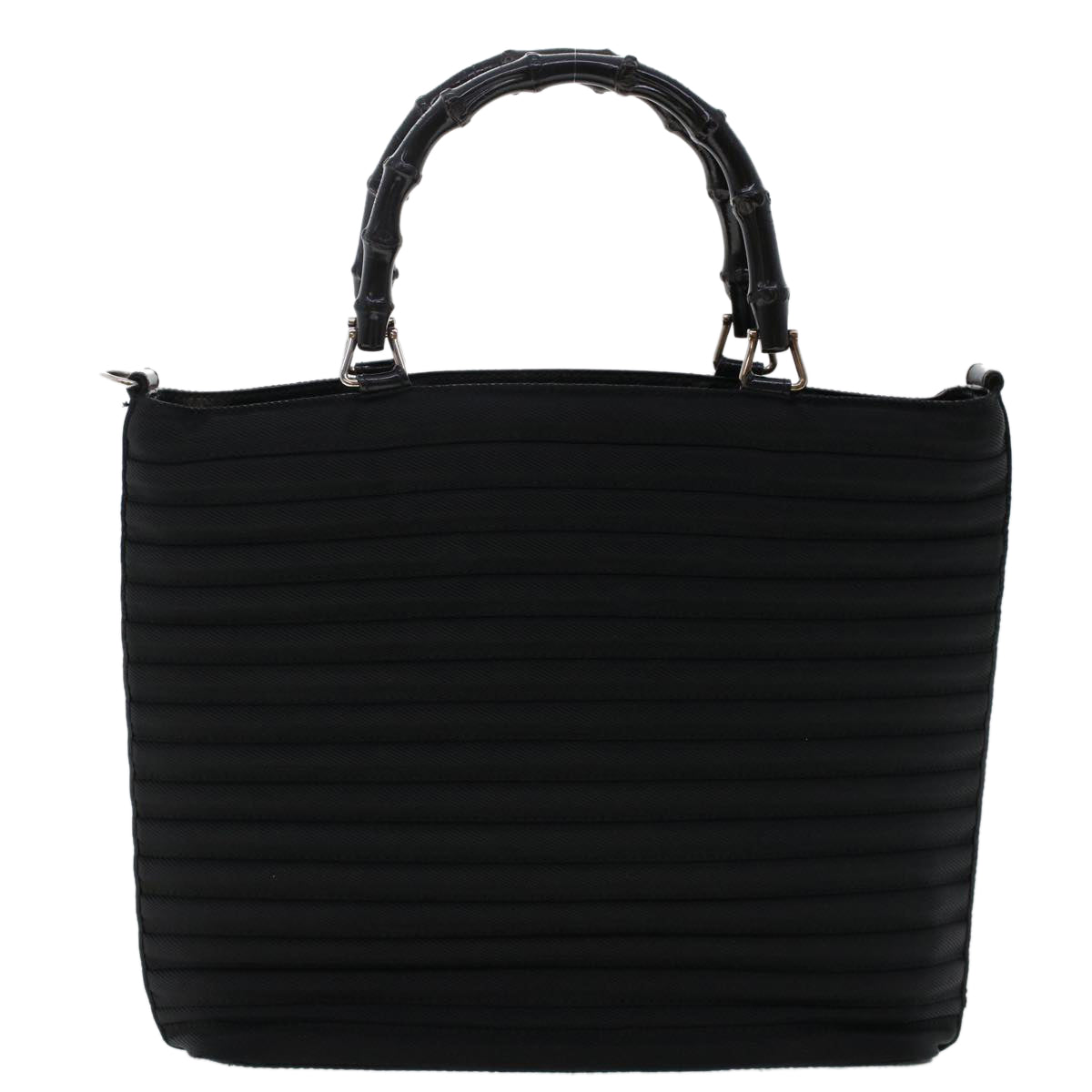 Gucci Bamboo Shoulder Bag Nylon Black 00017050588 ep982