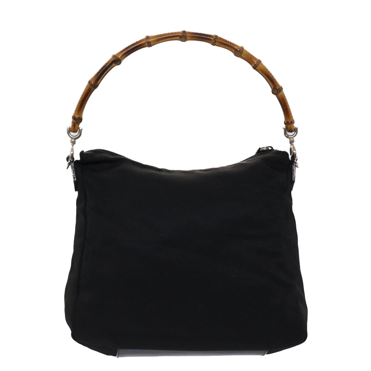 Gucci Bamboo Shoulder Bag Nylon Black 00020320509 ep970