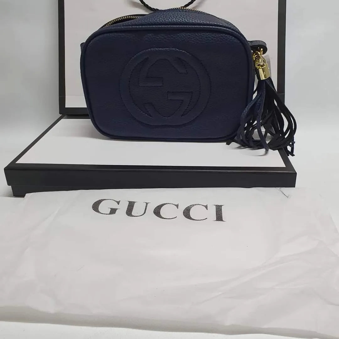 Gucci Blondie leather brown shoulder bag, Gucci Disco Soho Handbag Detachable Strap 