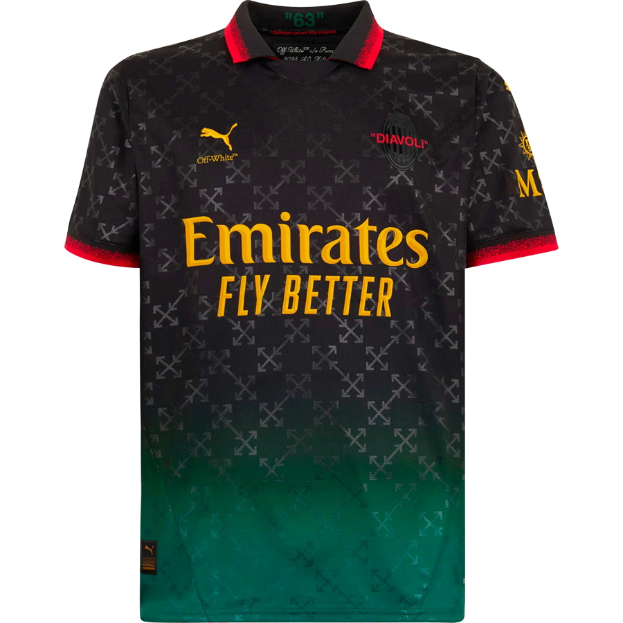 Milan AC  OFF-WHITE Black Replica Jersey 2025 Adults