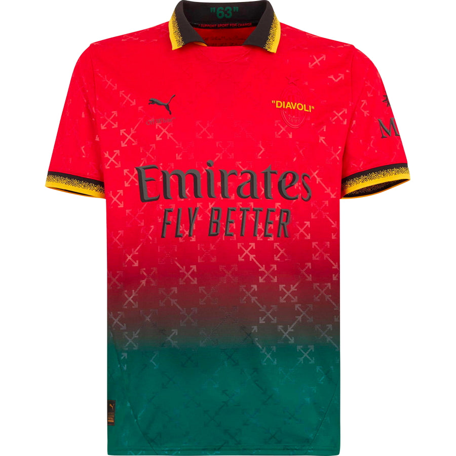 Milan AC  OFF-WHITE Red Replica Jersey 2025 Adults