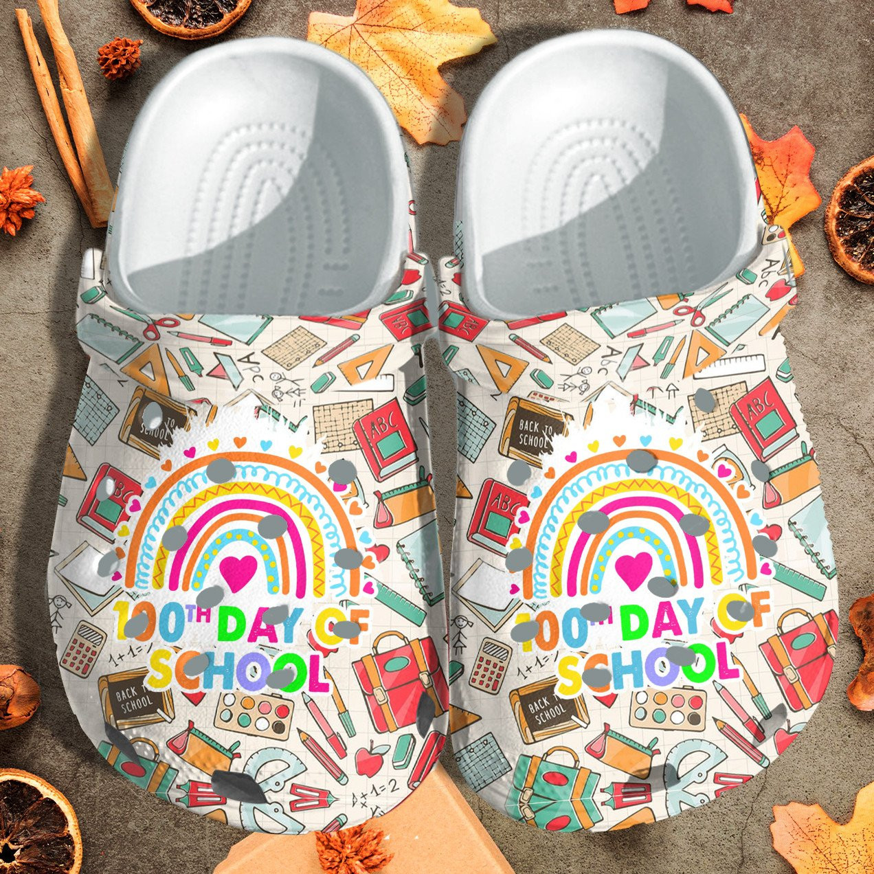 100 Days School Gift Crocs Comfortable Clogs Shoes For Men And Women