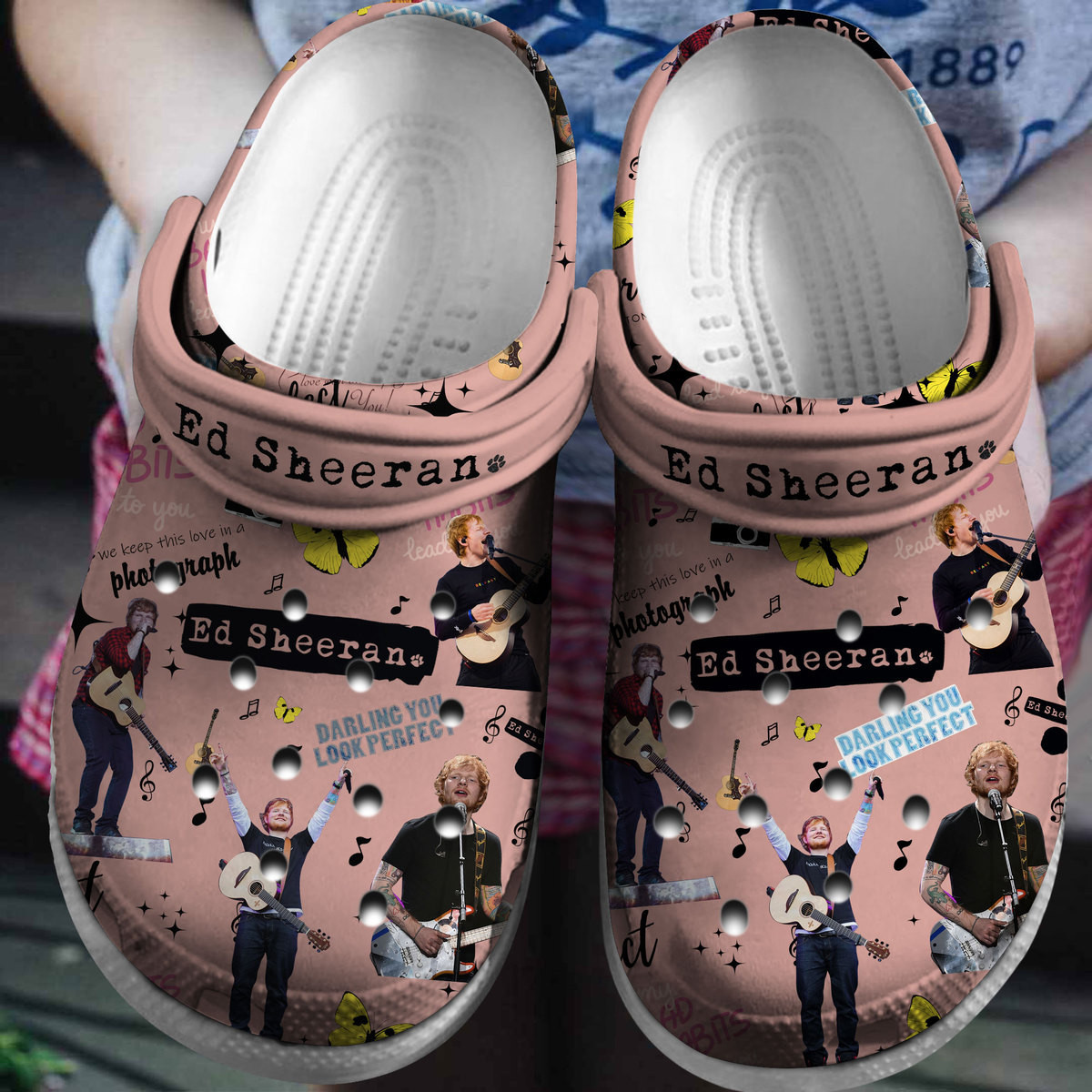 Ed Sheeran Music Crocs SZ 9-12 Comfortable For Men Women And Kids