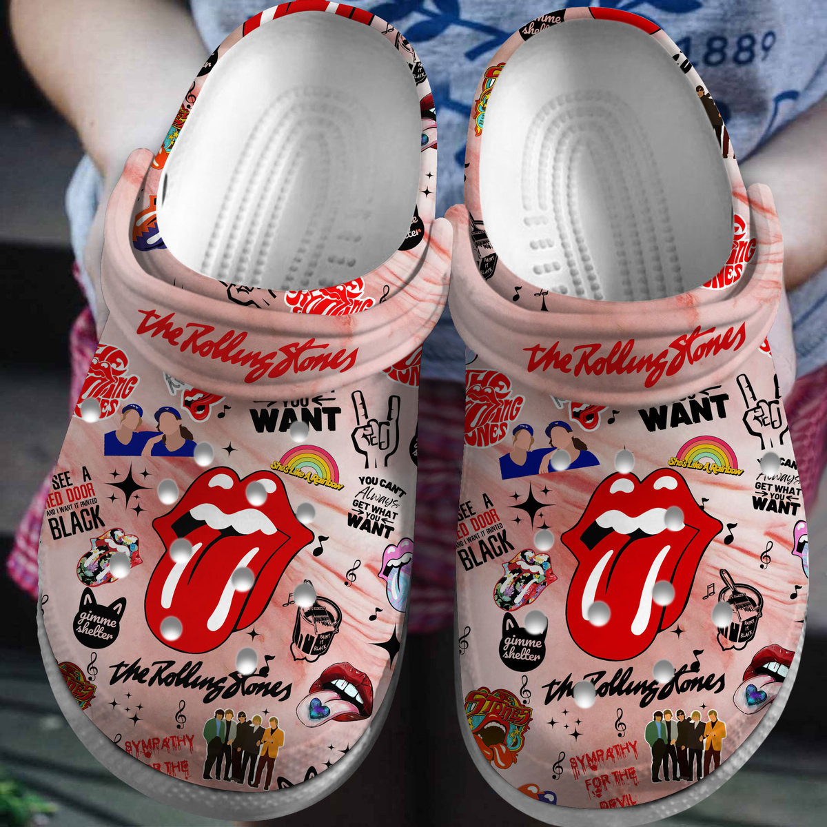 The Rolling Stones Music Crocs Comfortable For Men Women And Kids