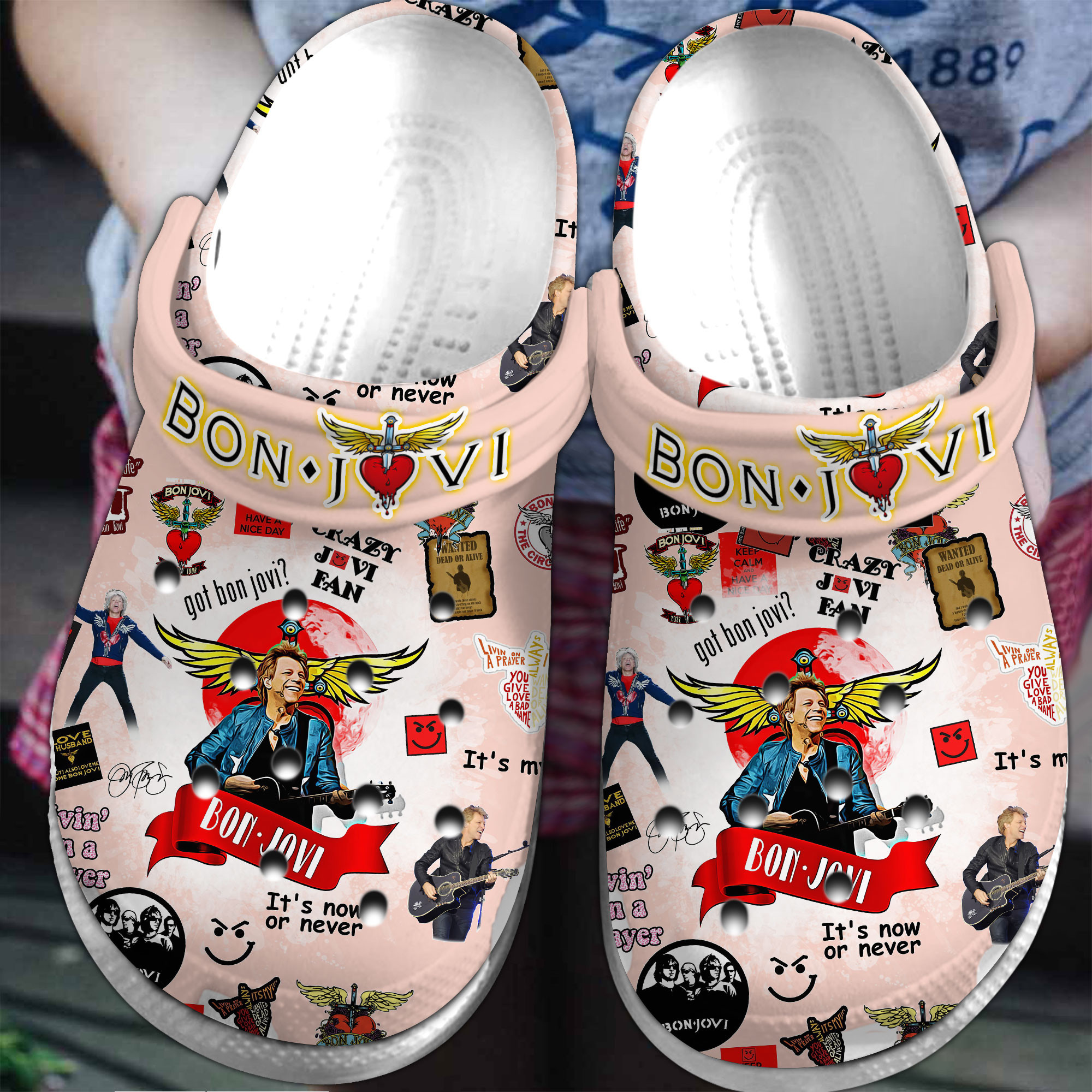 Bon Jovi Music Crocs Shoes Comfortable For Men Women And Kids