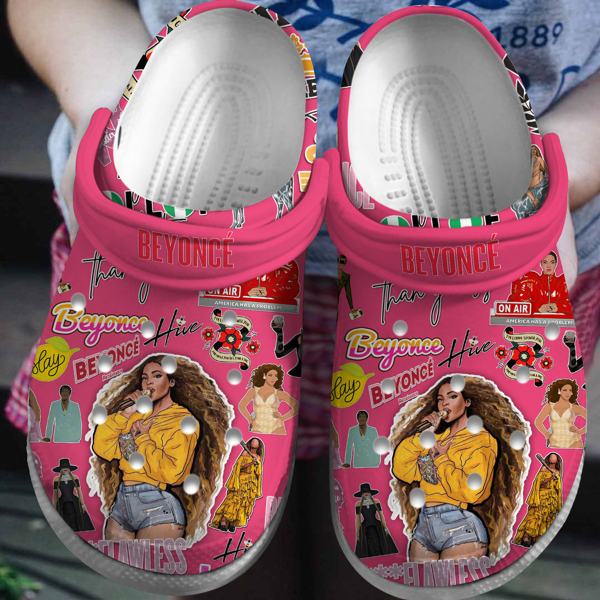 Beyonce Singer Music Crocs Crocband Clogs