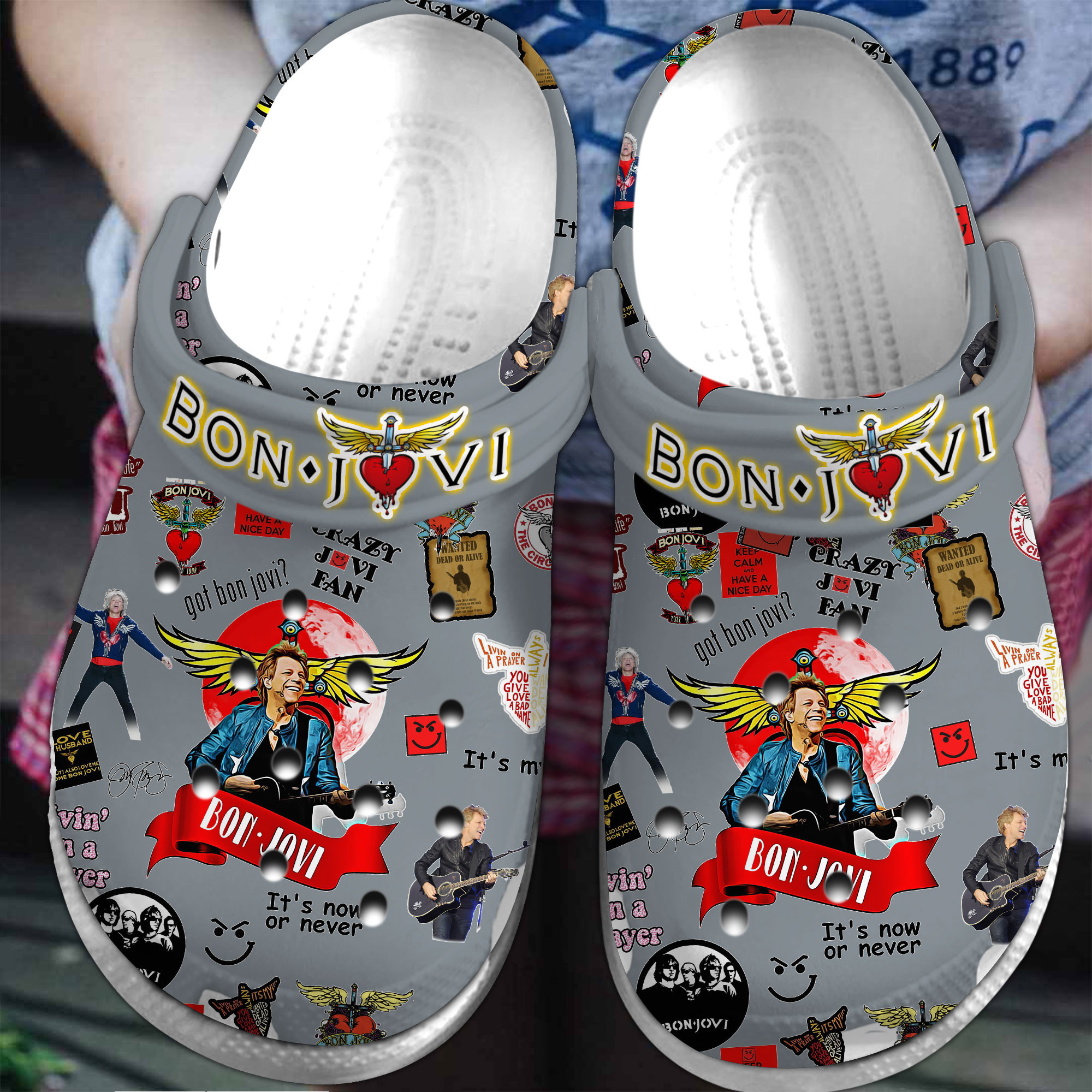 Bon Jovi Music Crocs Comfortable For Men Women And Kids
