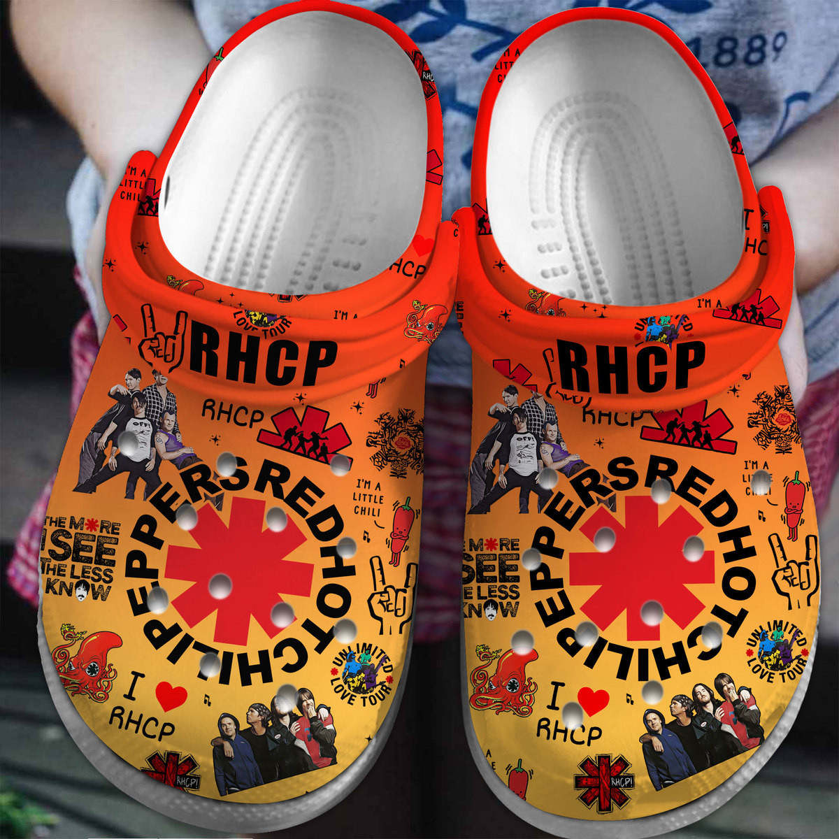 Red Hot Chili Peppers Rock Band Music Clogs Shoes