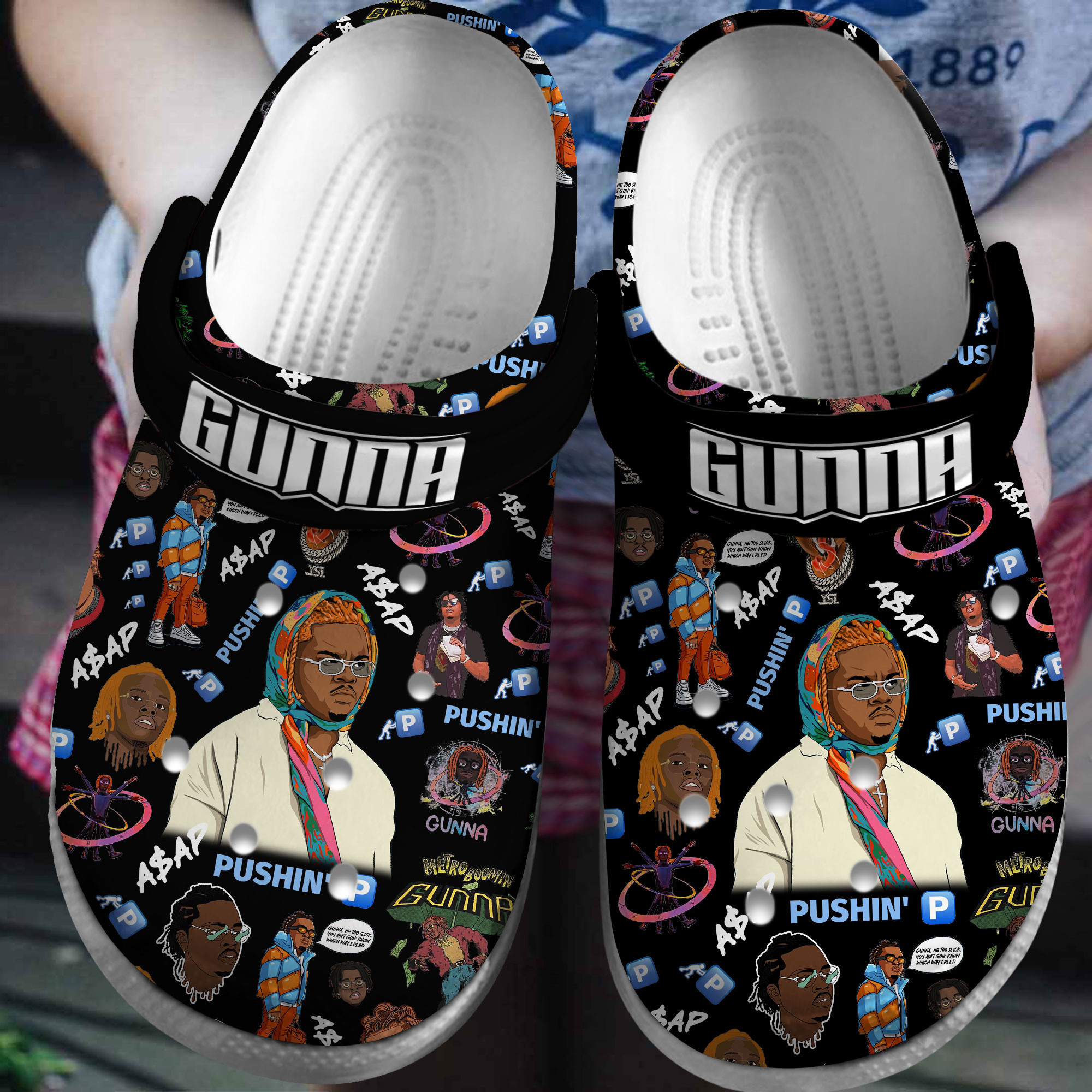 Gunna Rapper Music Crocs SZ 9-12 Comfortable For Men Women And Kids