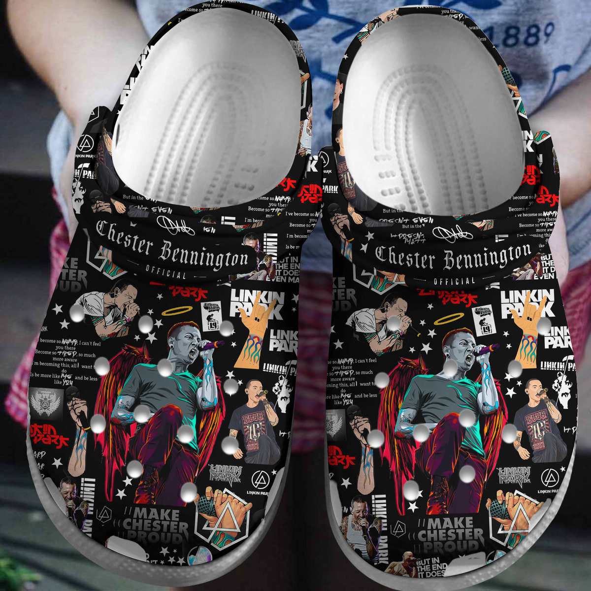Chester Bennington Crocs Crocband Clogs