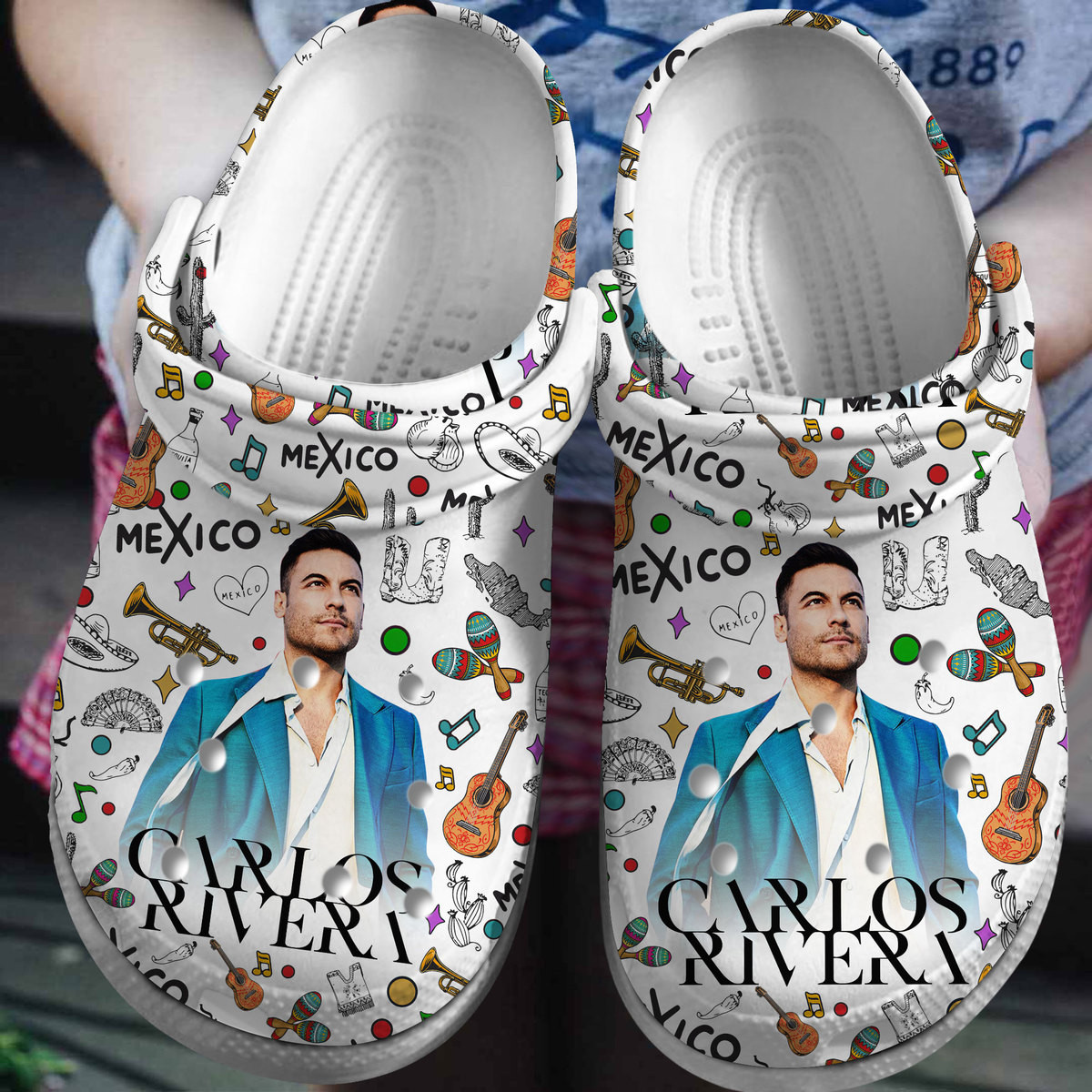Carlos Rivera Music Crocs Crocband Clogs