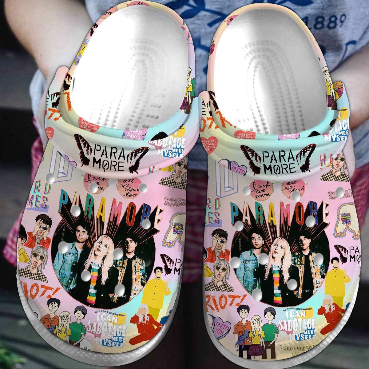 Paramore Music Crocs Crocband Clogs