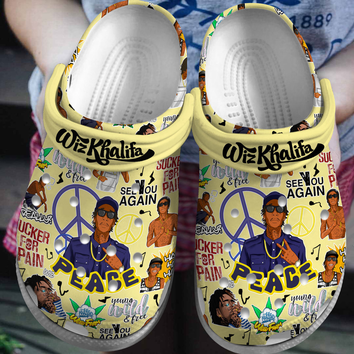 Wiz Khalifa Rapper Music Crocs Crocband Clogs