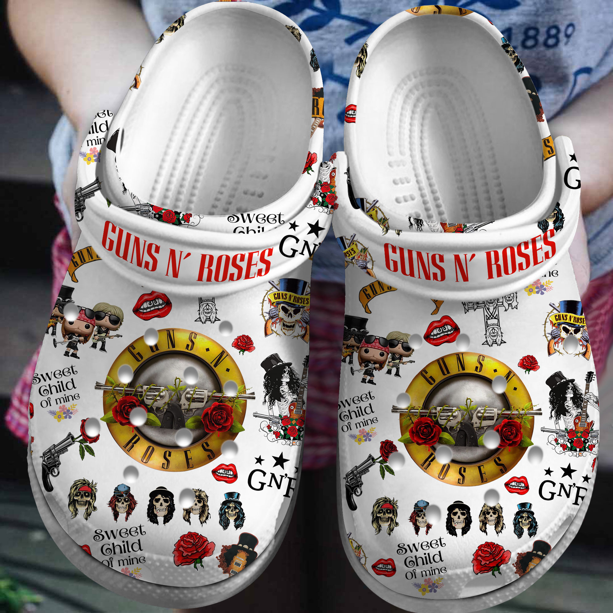 Guns N’ Roses Music Crocs Crocband Clogs