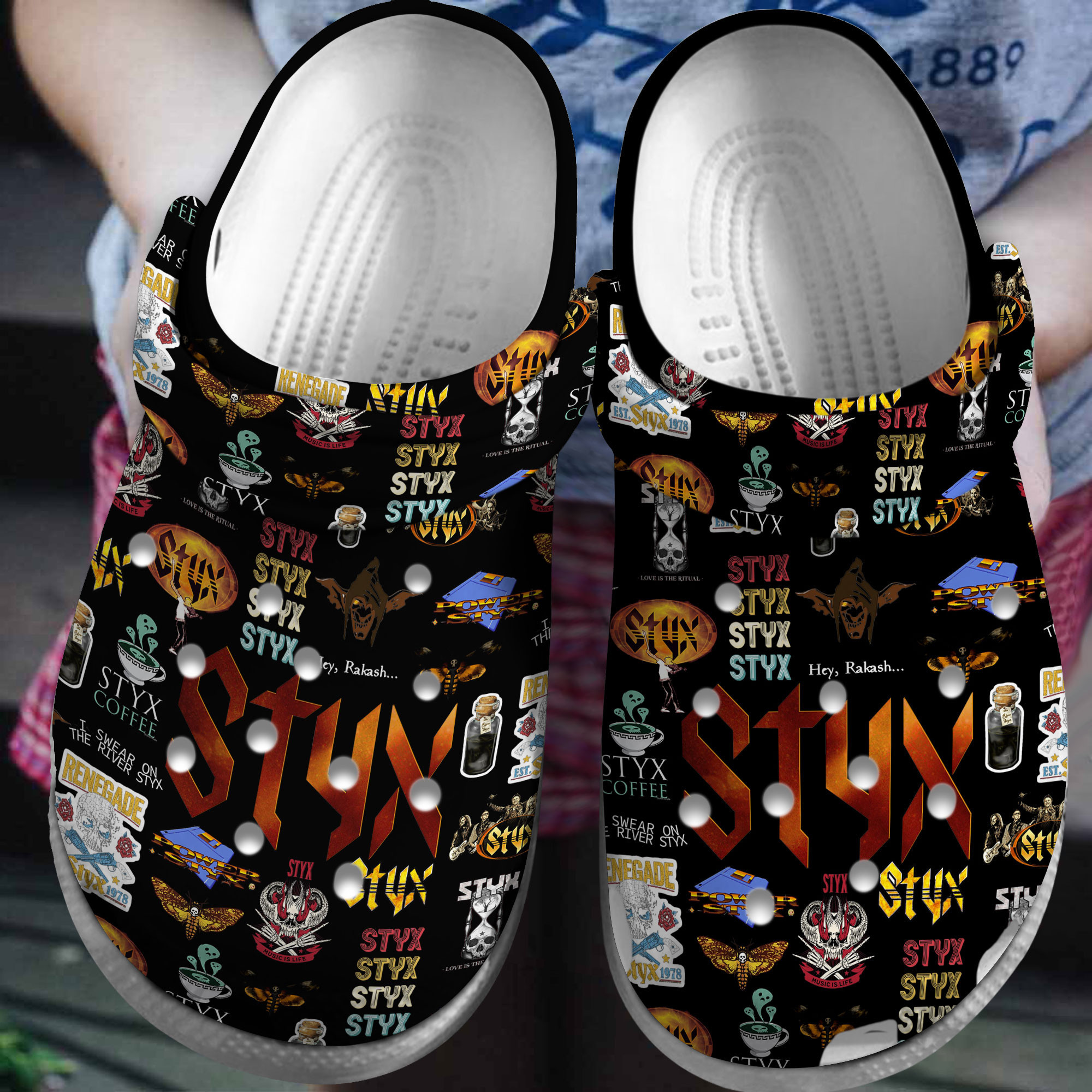 Styx Rock Band Music Crocs Crocband Clogs