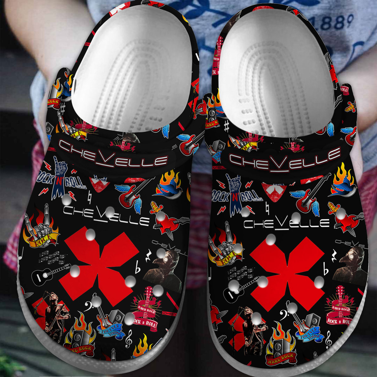 Chevelle Rock Band Music Crocs Crocband Clogs