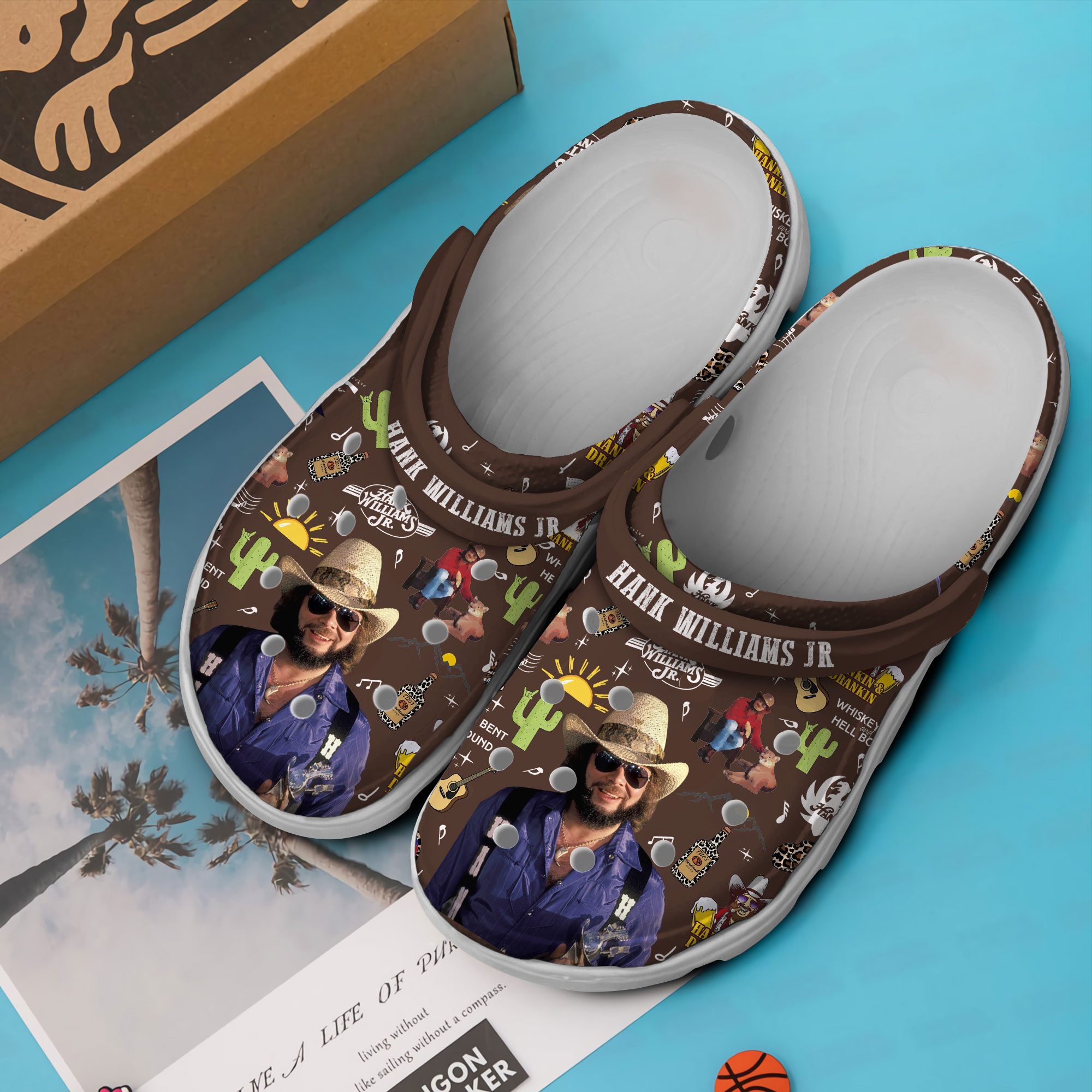 Hank Williams Jr. Music Crocs Crocband Clogs