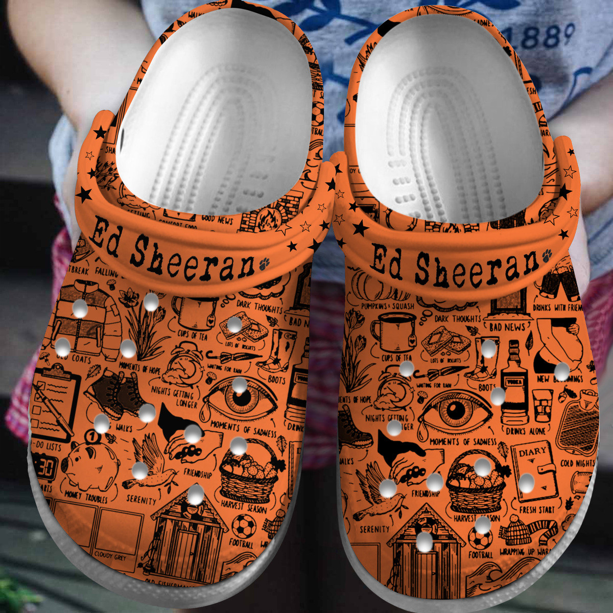 Ed Sheeran Band Music Crocs Crocband Clogs