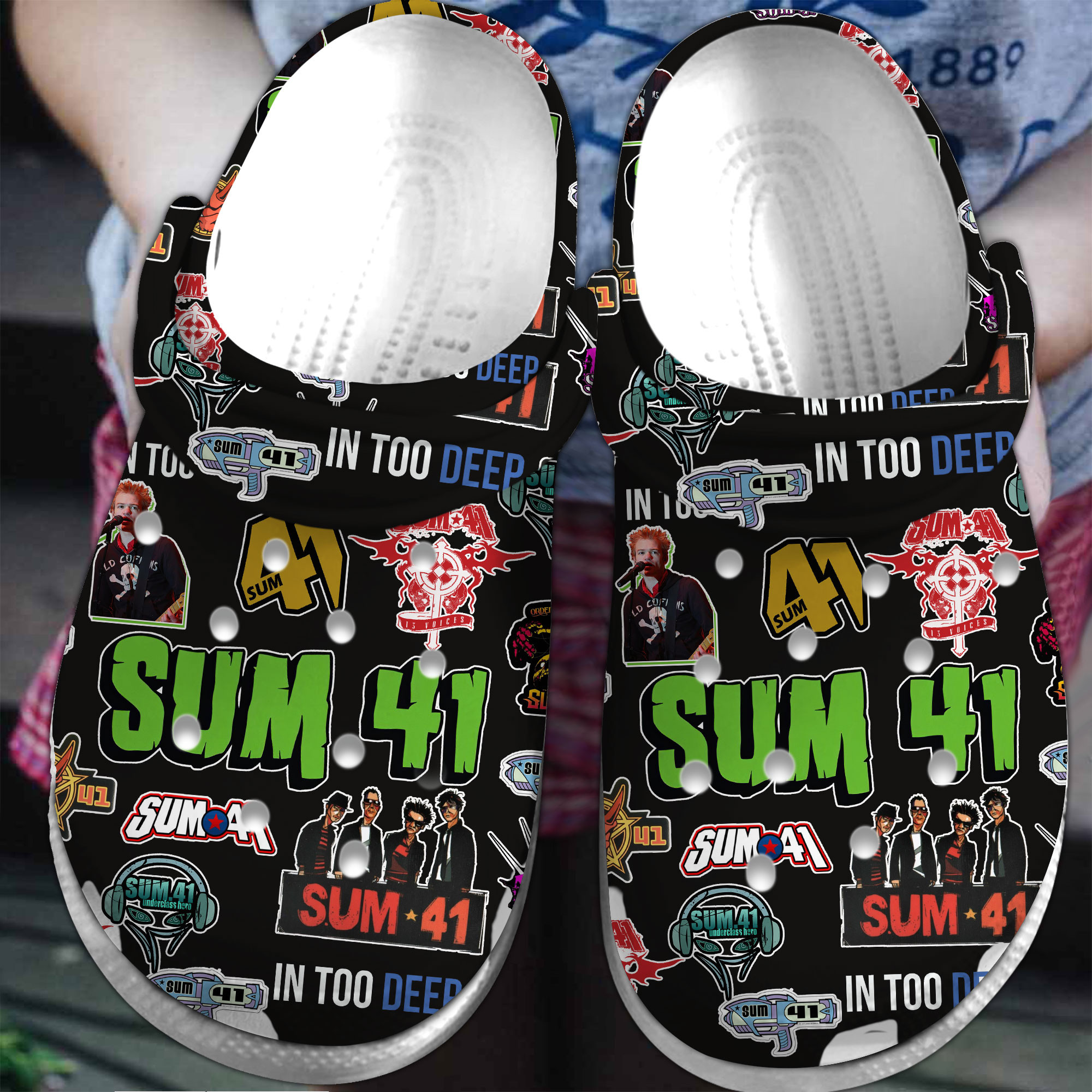 Sum 41 Music Crocs Crocband Clogs