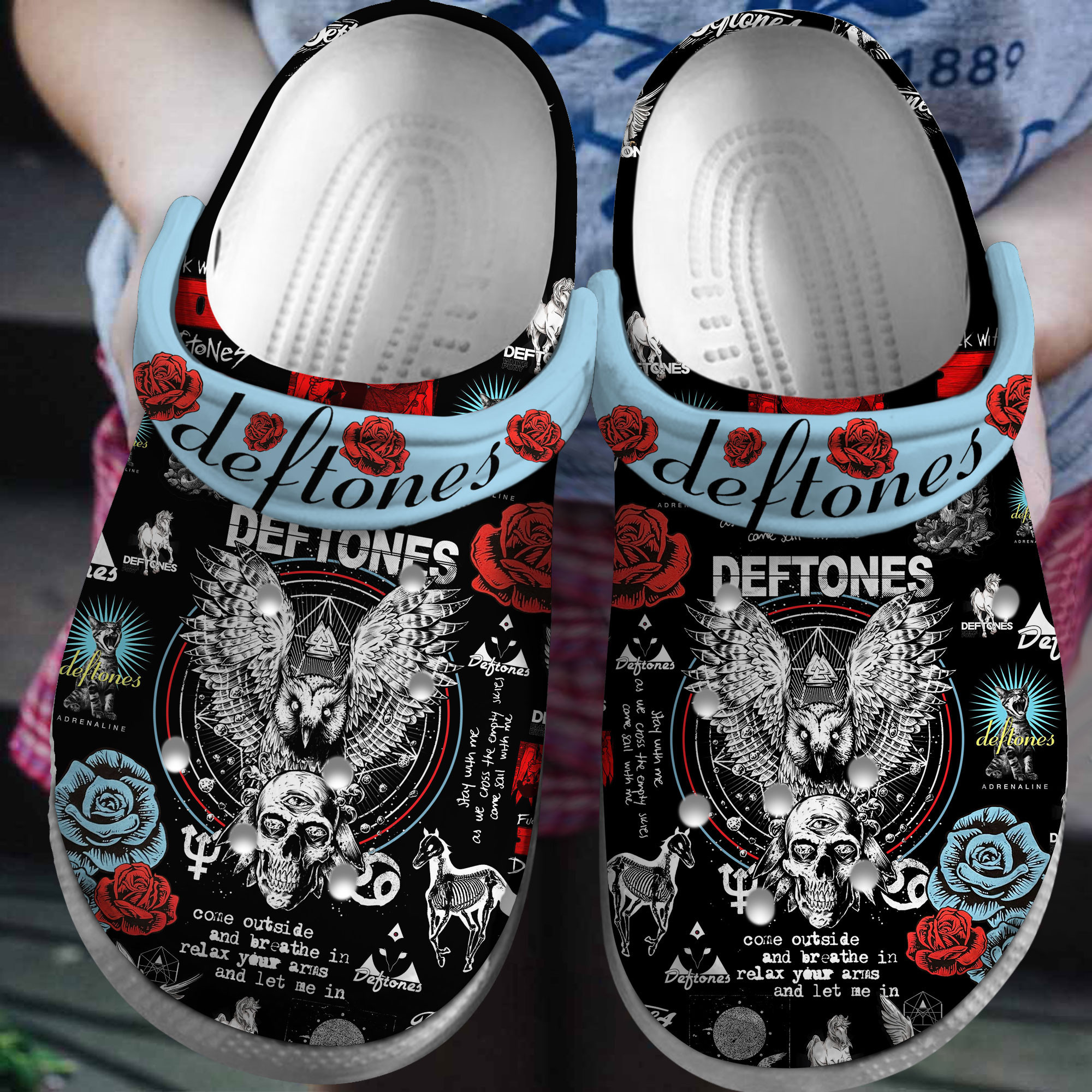 Deftones Music Crocs Crocband Clogs Black
