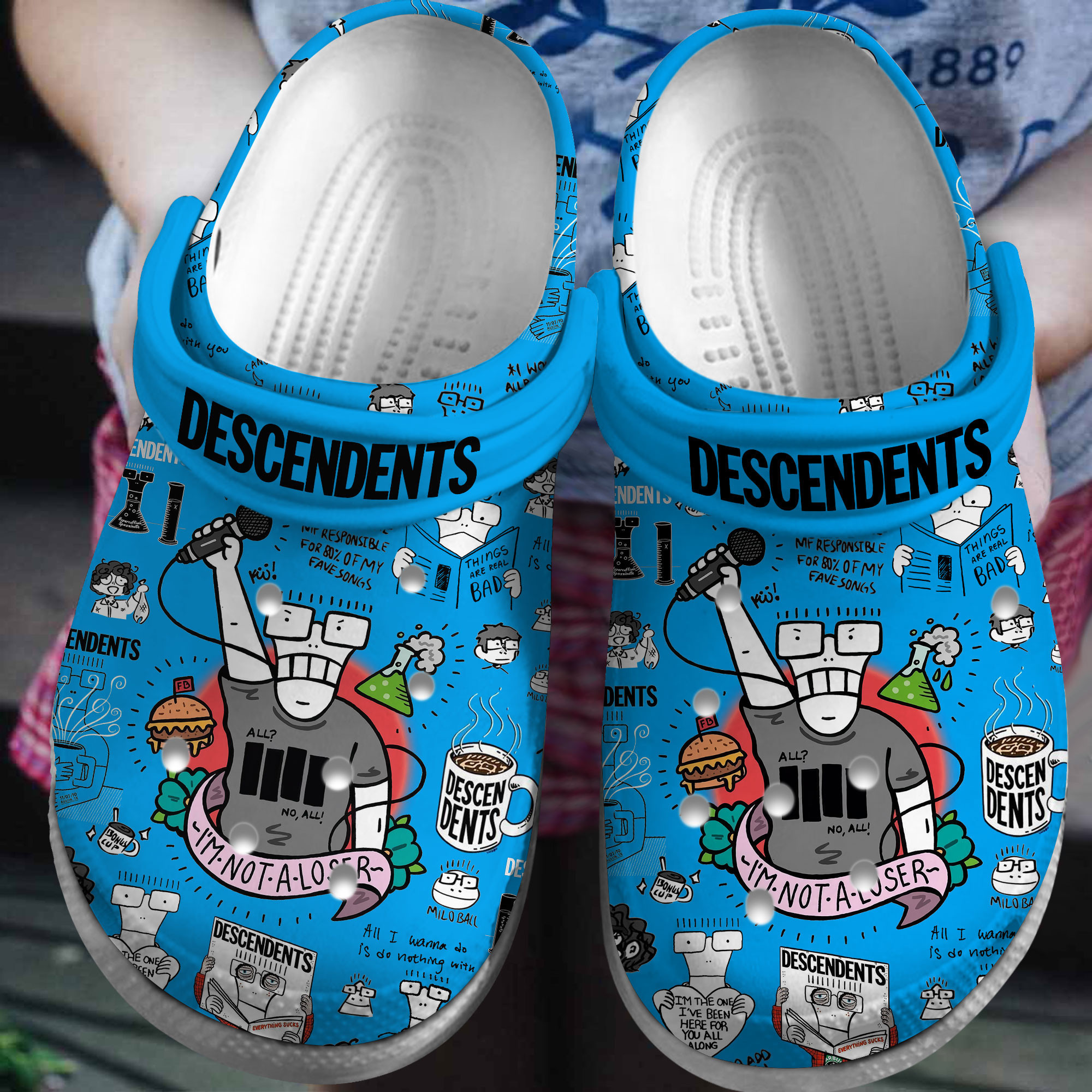 Descendents I’M Not A Loser Music Crocs Crocband Clogs Shoes