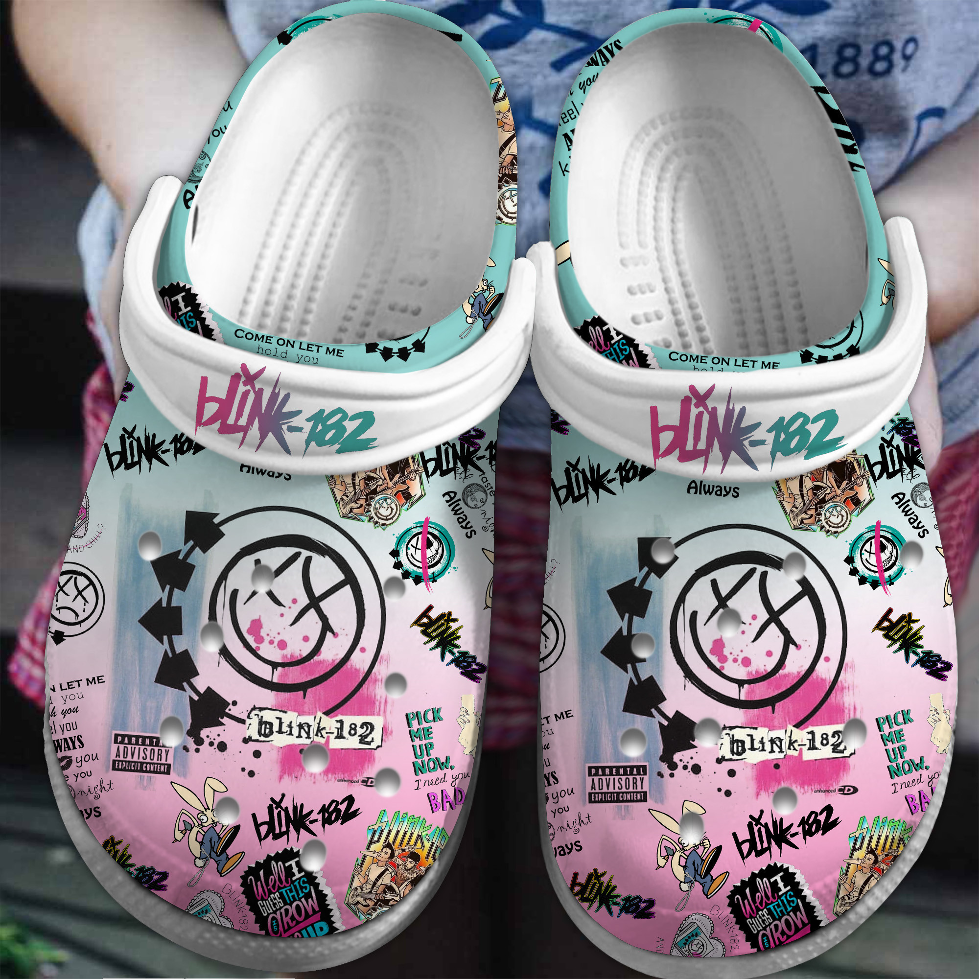 Blink-182 Music Crocs Crocband Clogs Comfortable For Men Women And Kids