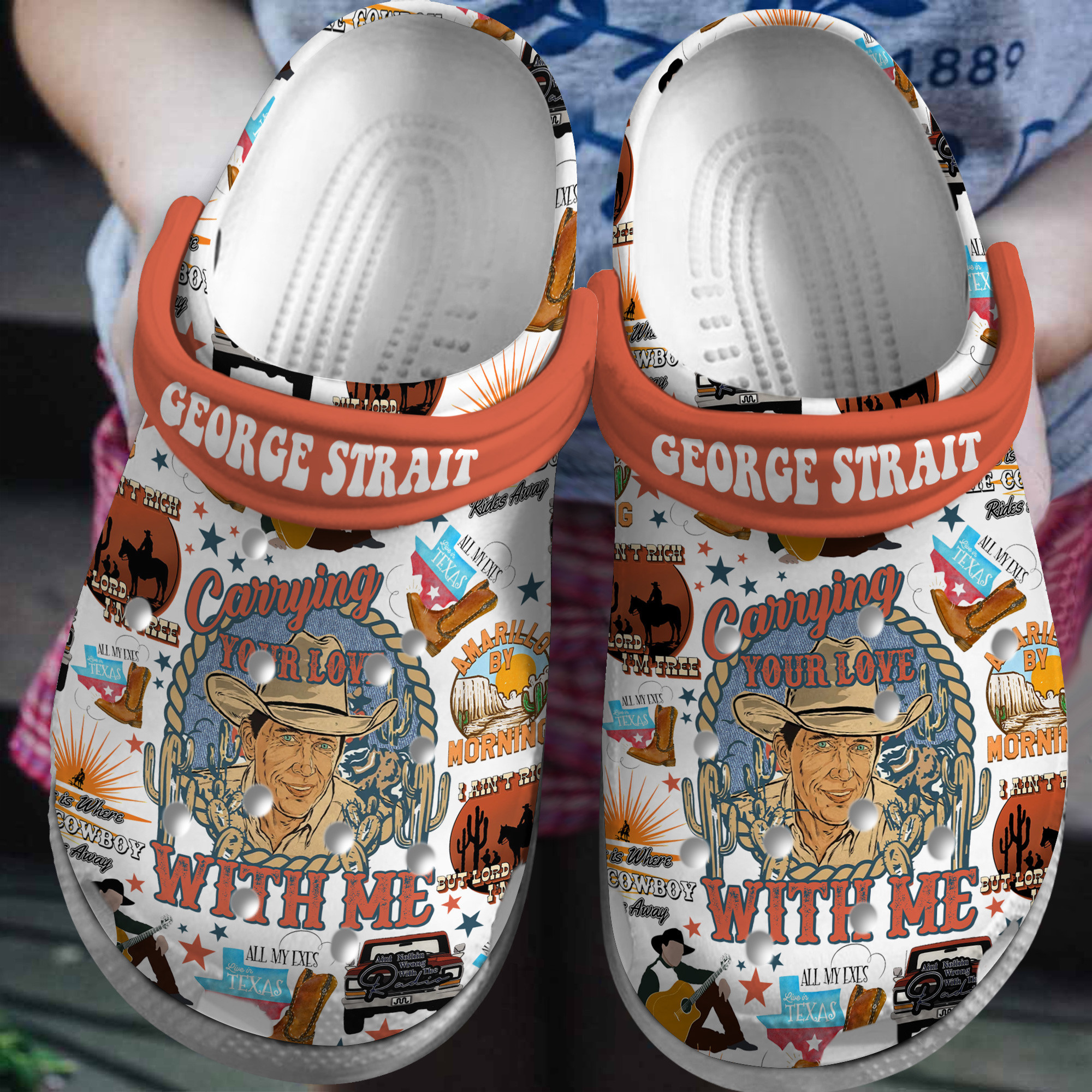 George Strait Music Crocs Crocband Clogs