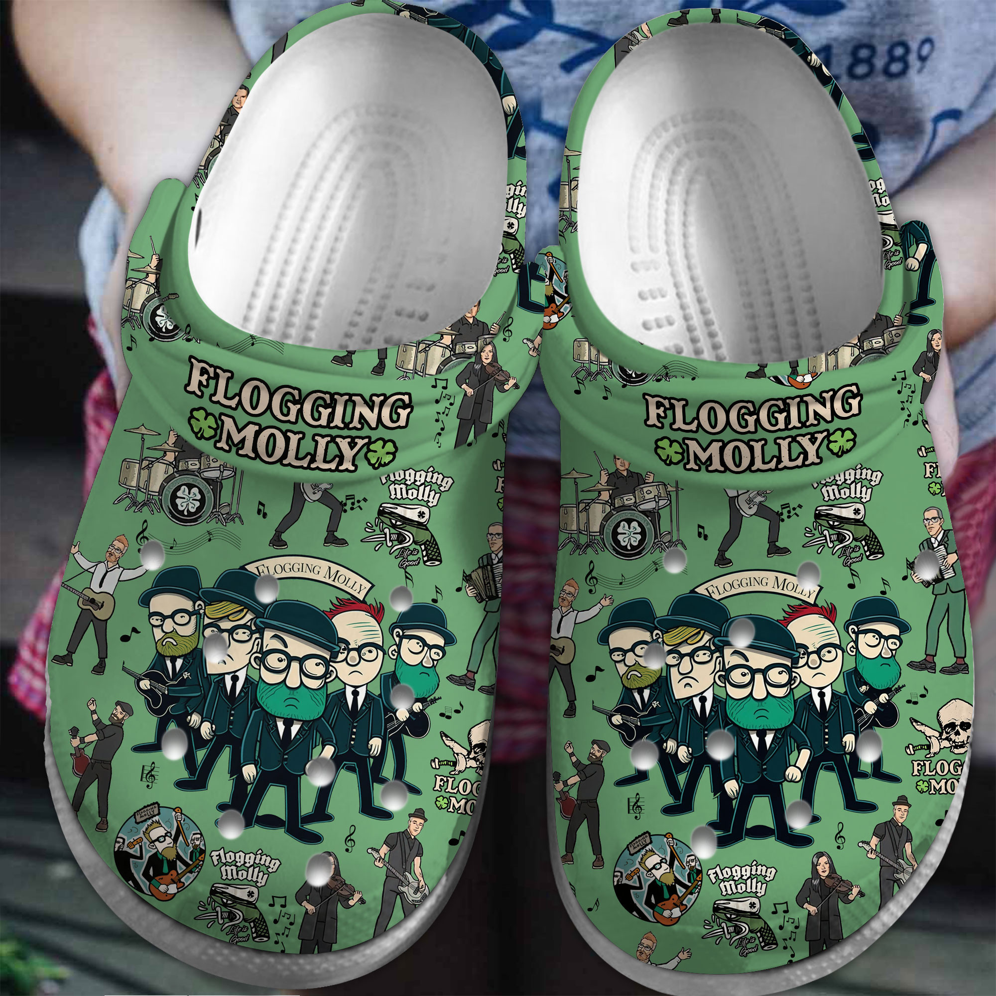 Flogging Molly Music Crocs Crocband Clogs