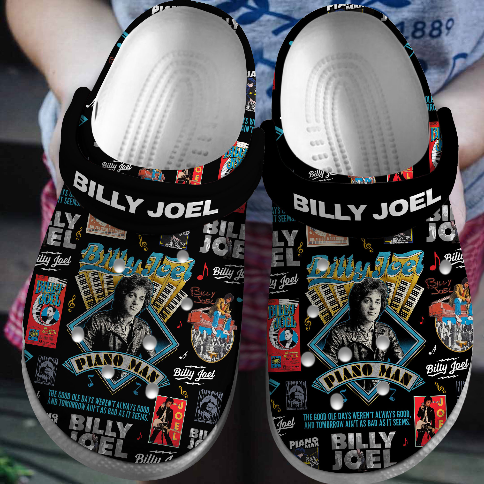 Billy Joel Music Crocs Crocband Clogs