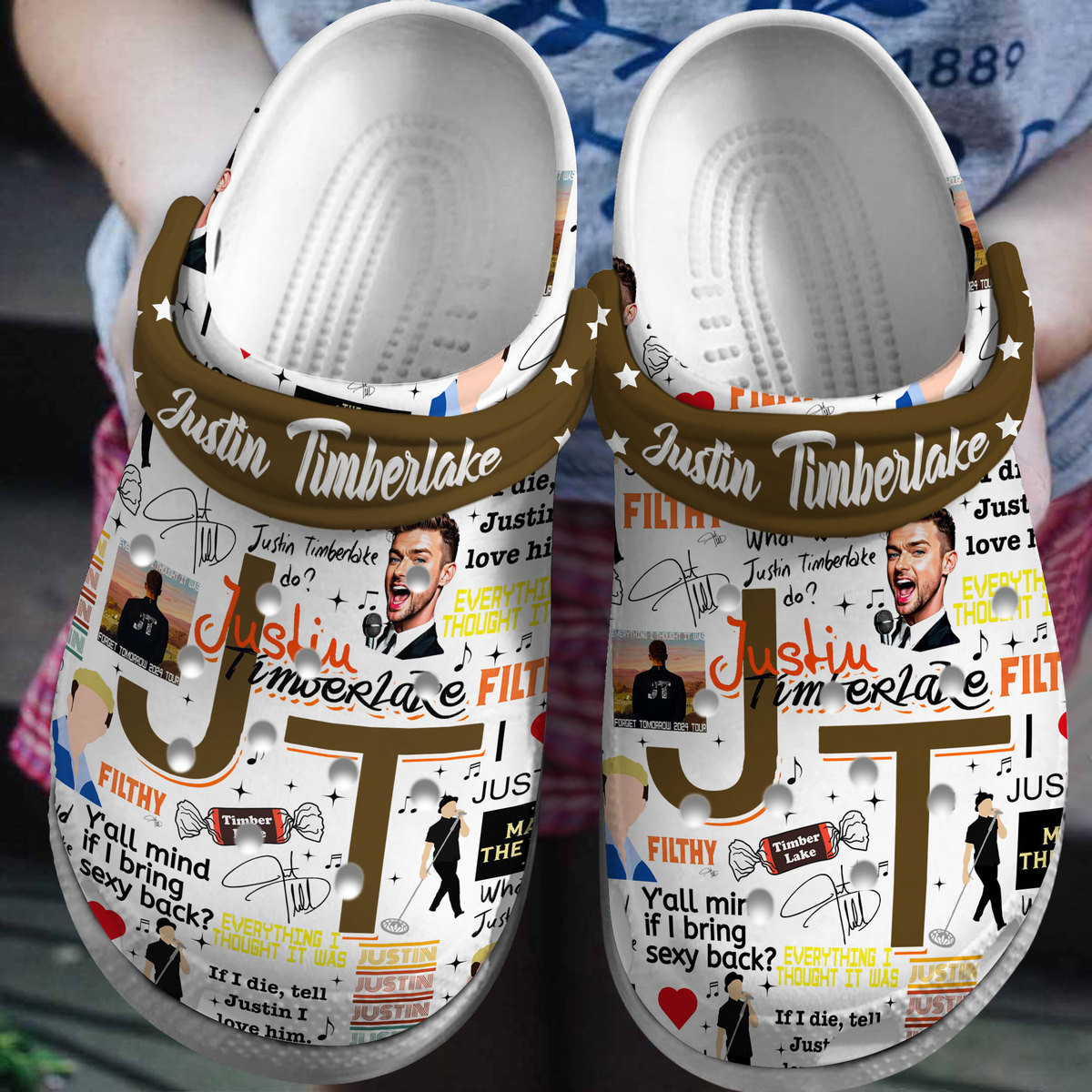 Justin Timberlake Music Crocs Crocband Clogs Shoes