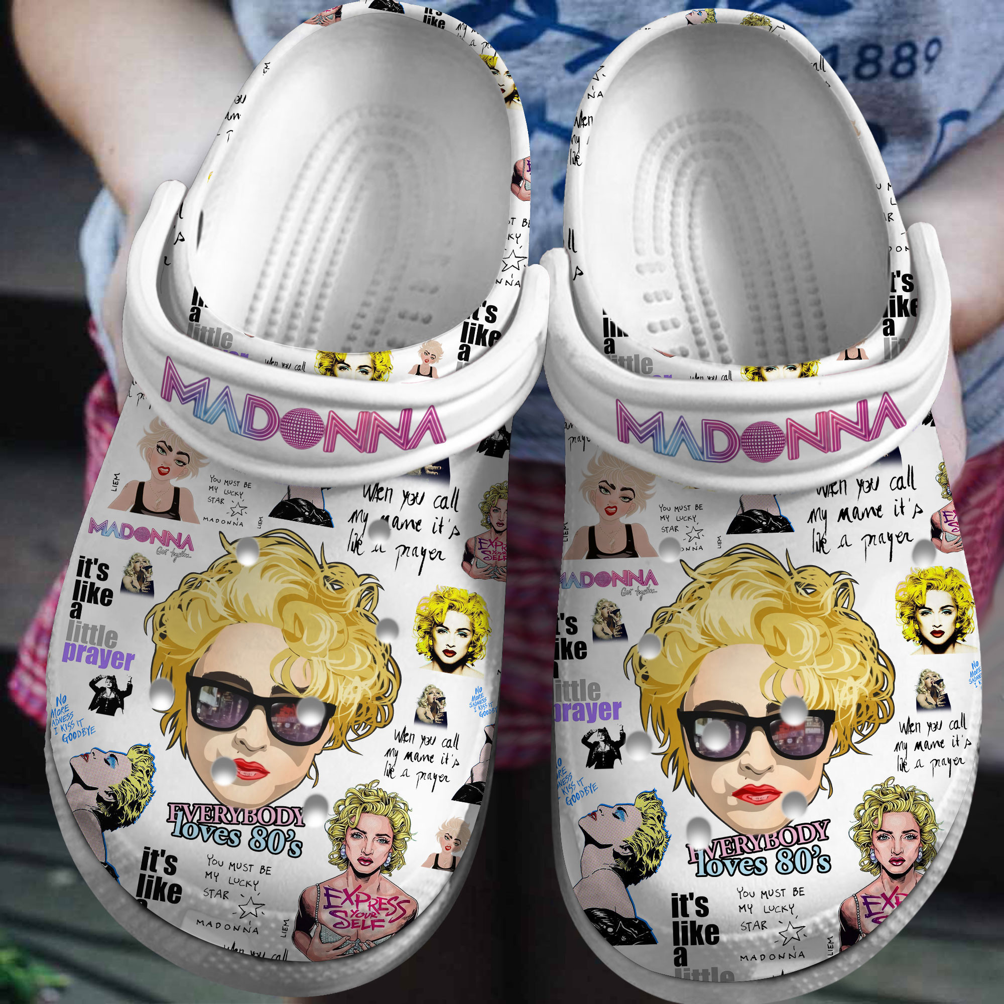 Madonna Music Crocs Crocband Clogs