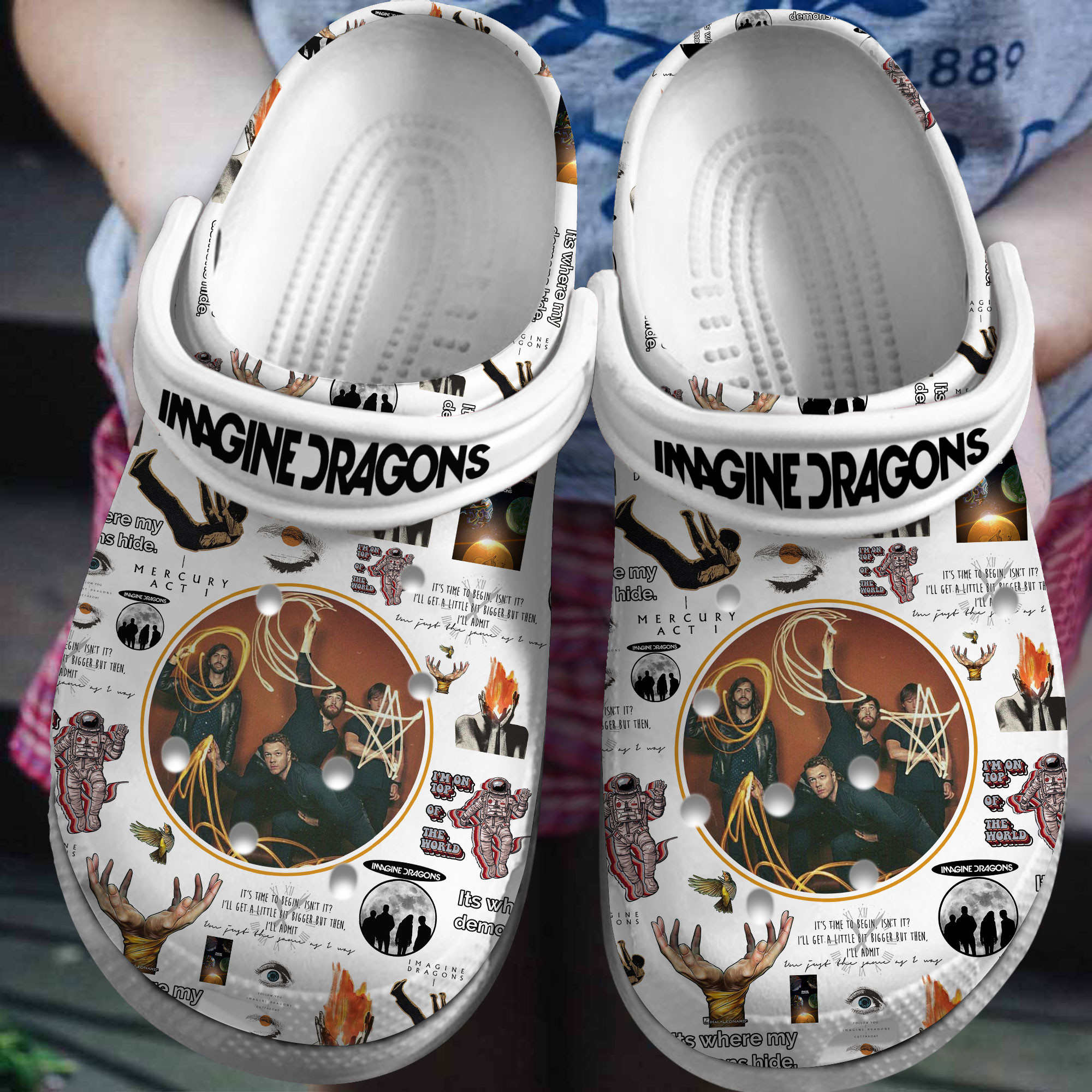Imagine Dragons Music Band Crocs Crocband Clogs