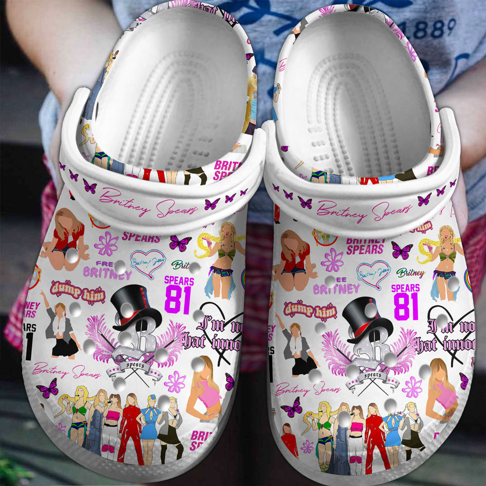Britney Spears Music Singer Crocs Crocband Clogs